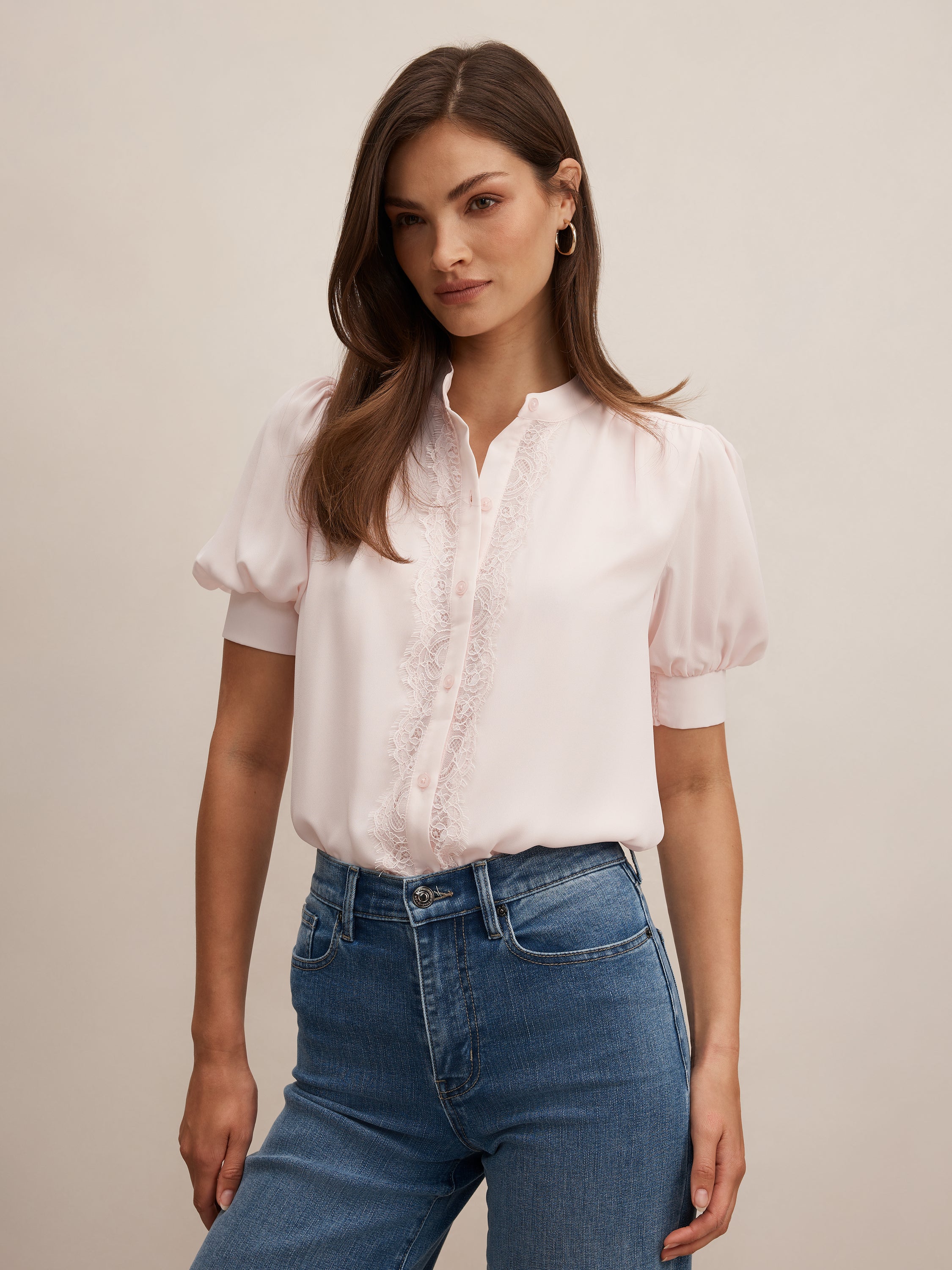 Tove Short Sleeve Lace Blouse