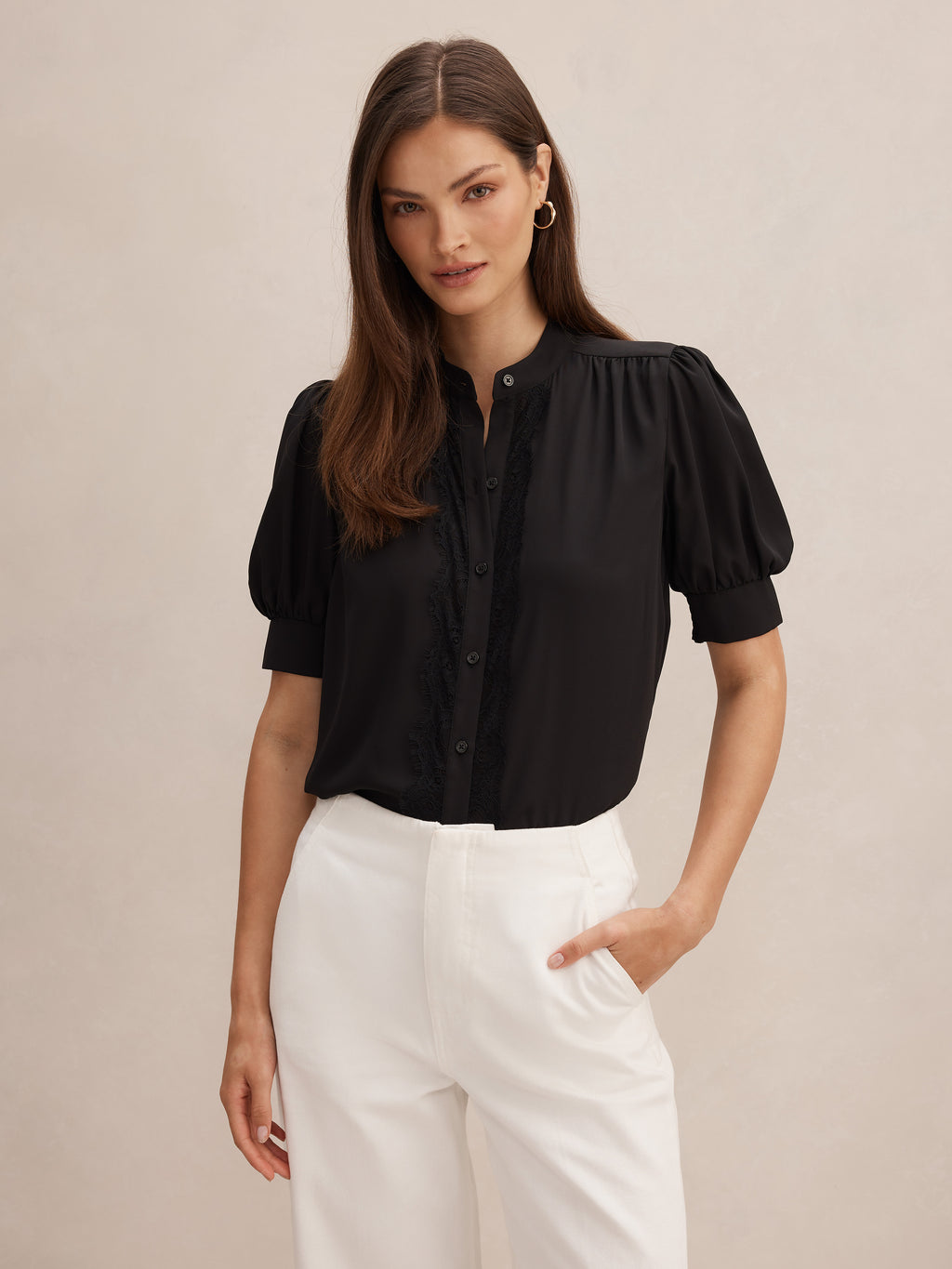Tove Short Sleeve Lace Blouse