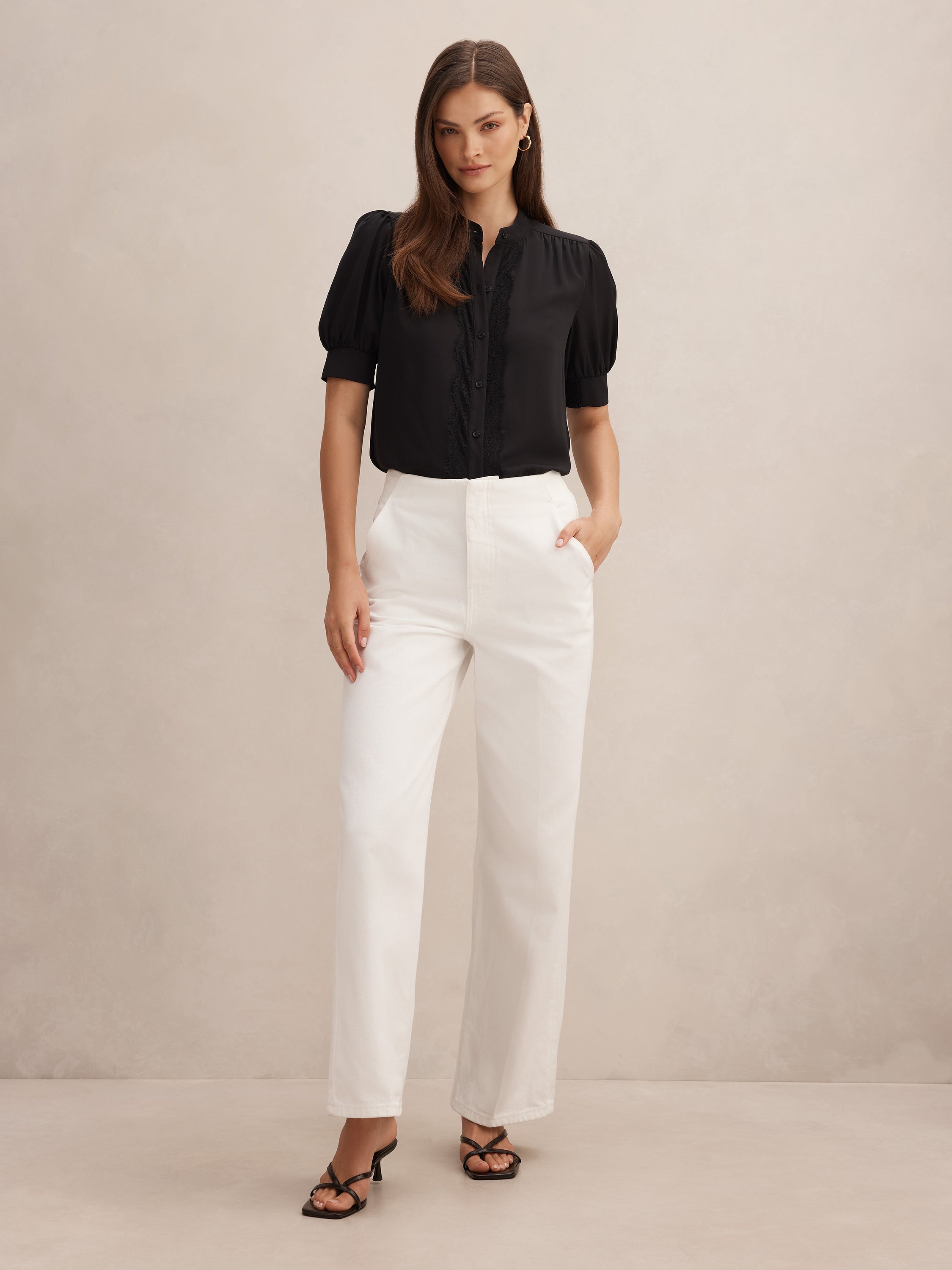 Tove Short Sleeve Lace Blouse