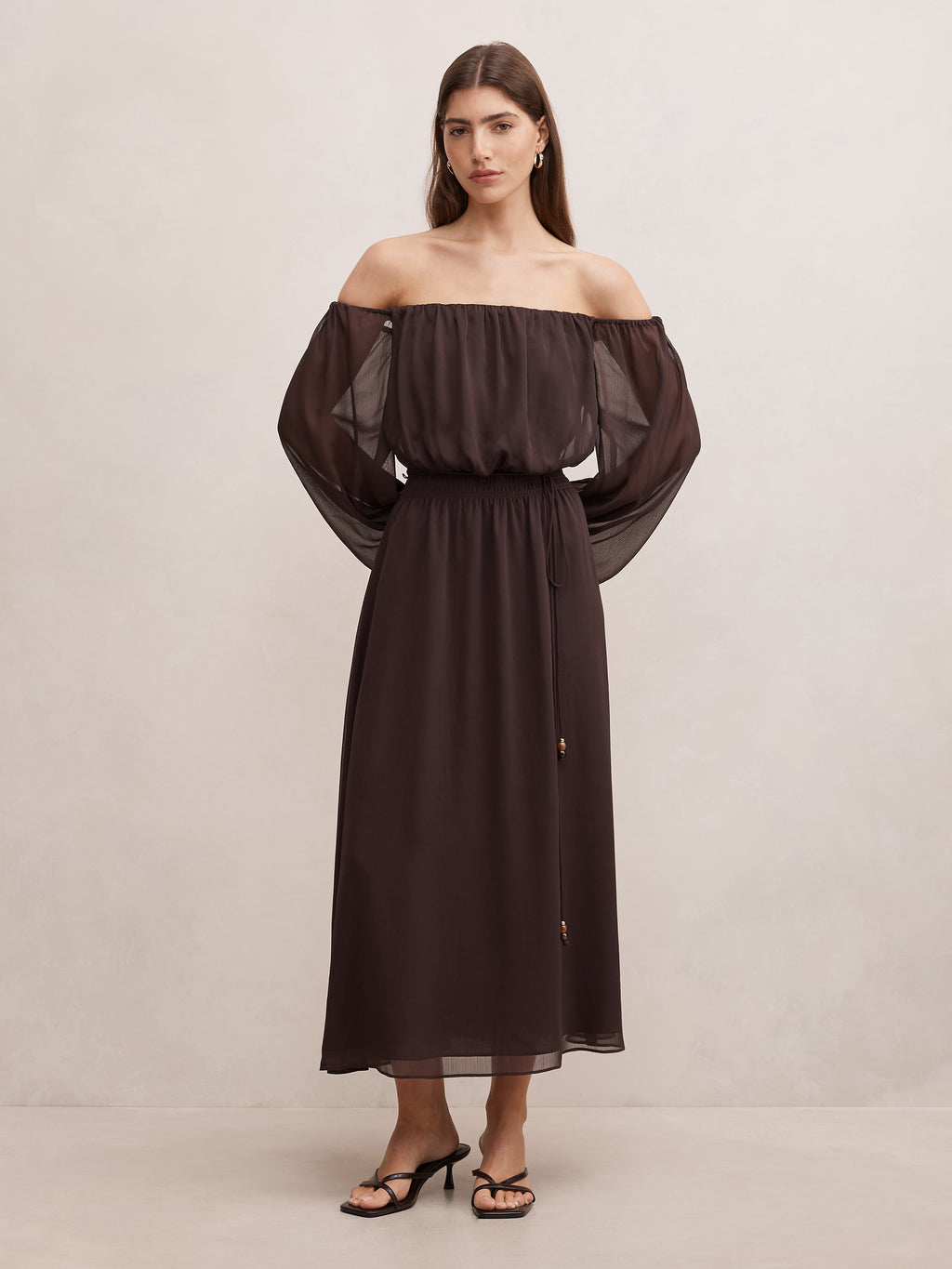 Elodie Off Shoulder Midi Dress