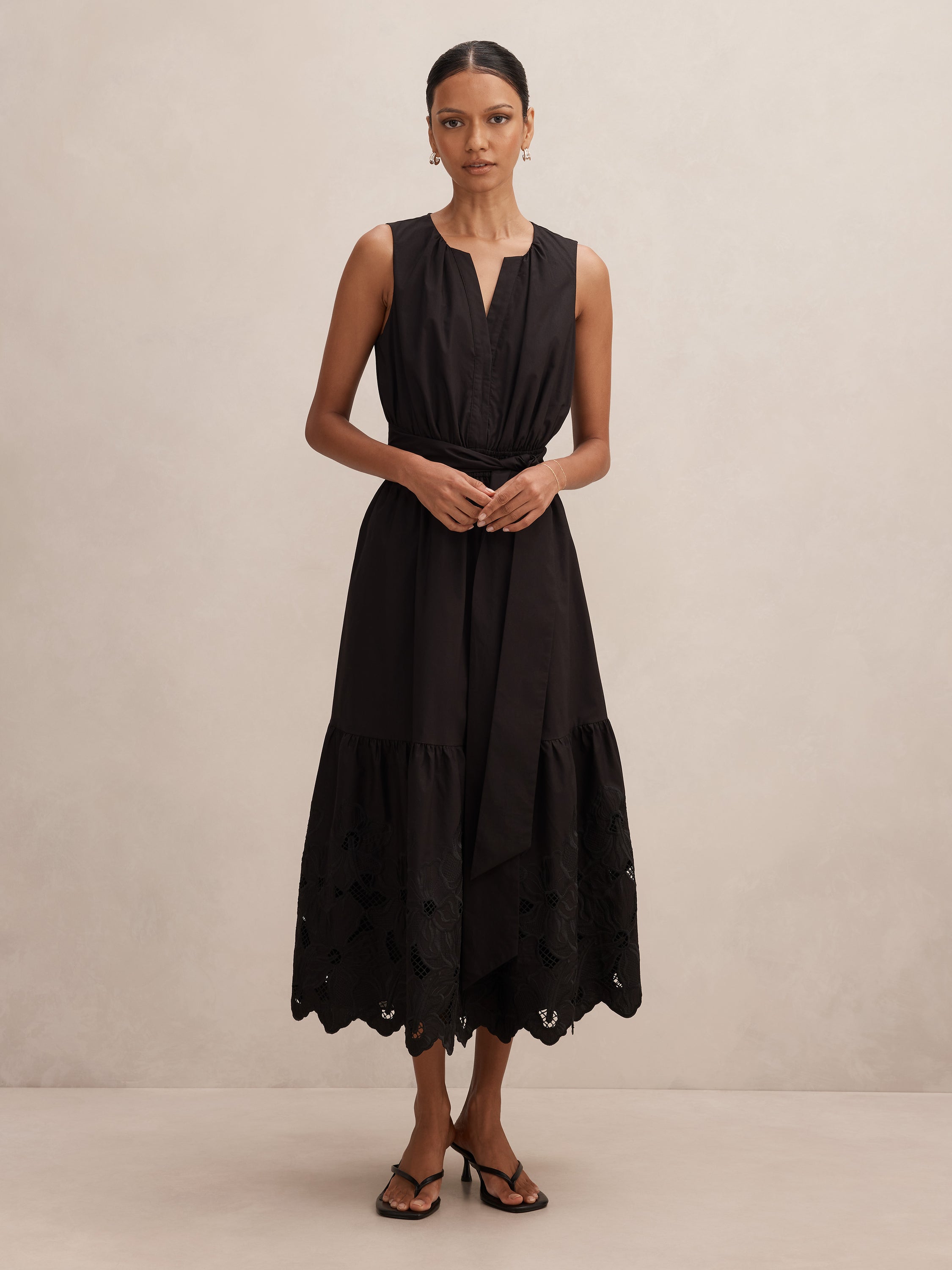 Dahlia Petite Embroidered Midi Dress