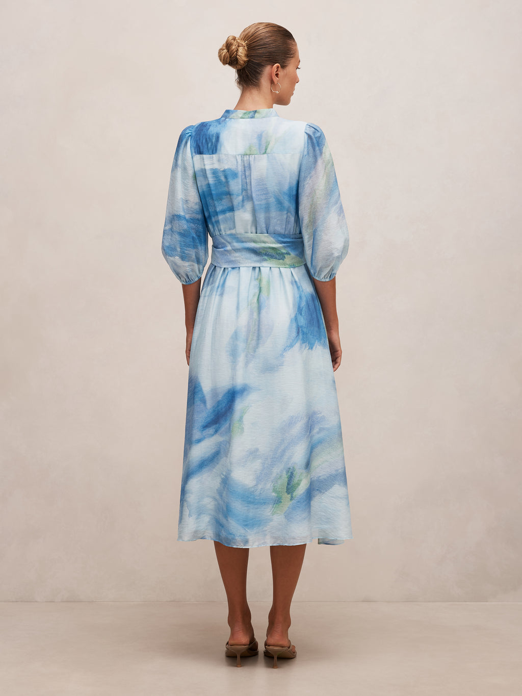 Lorena Button Front Midi Dress
