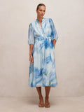 Lorena Button Front Midi Dress