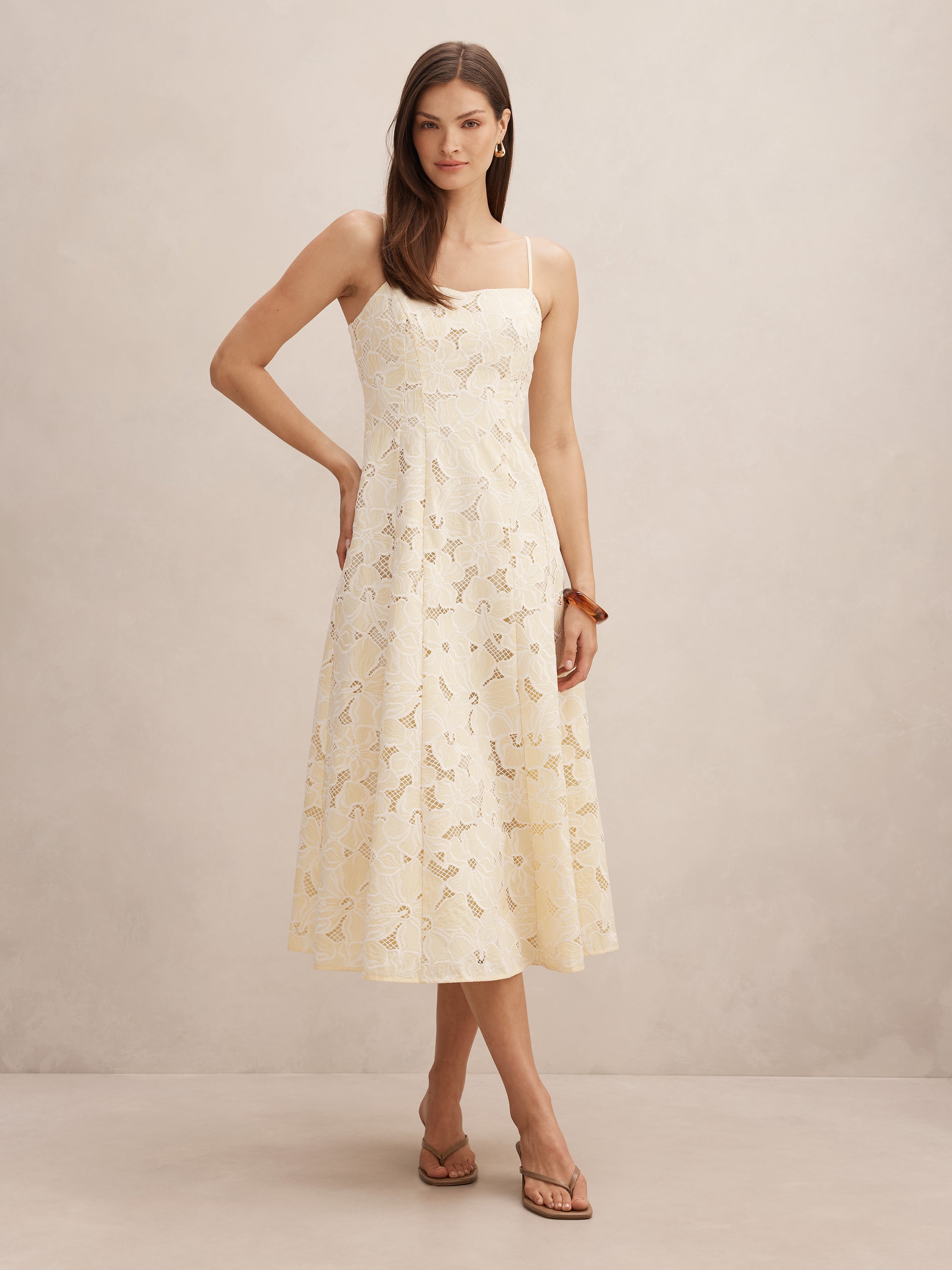 Millie Embroidered Midi Dress