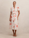 Dahlia Button Tie Midi Dress