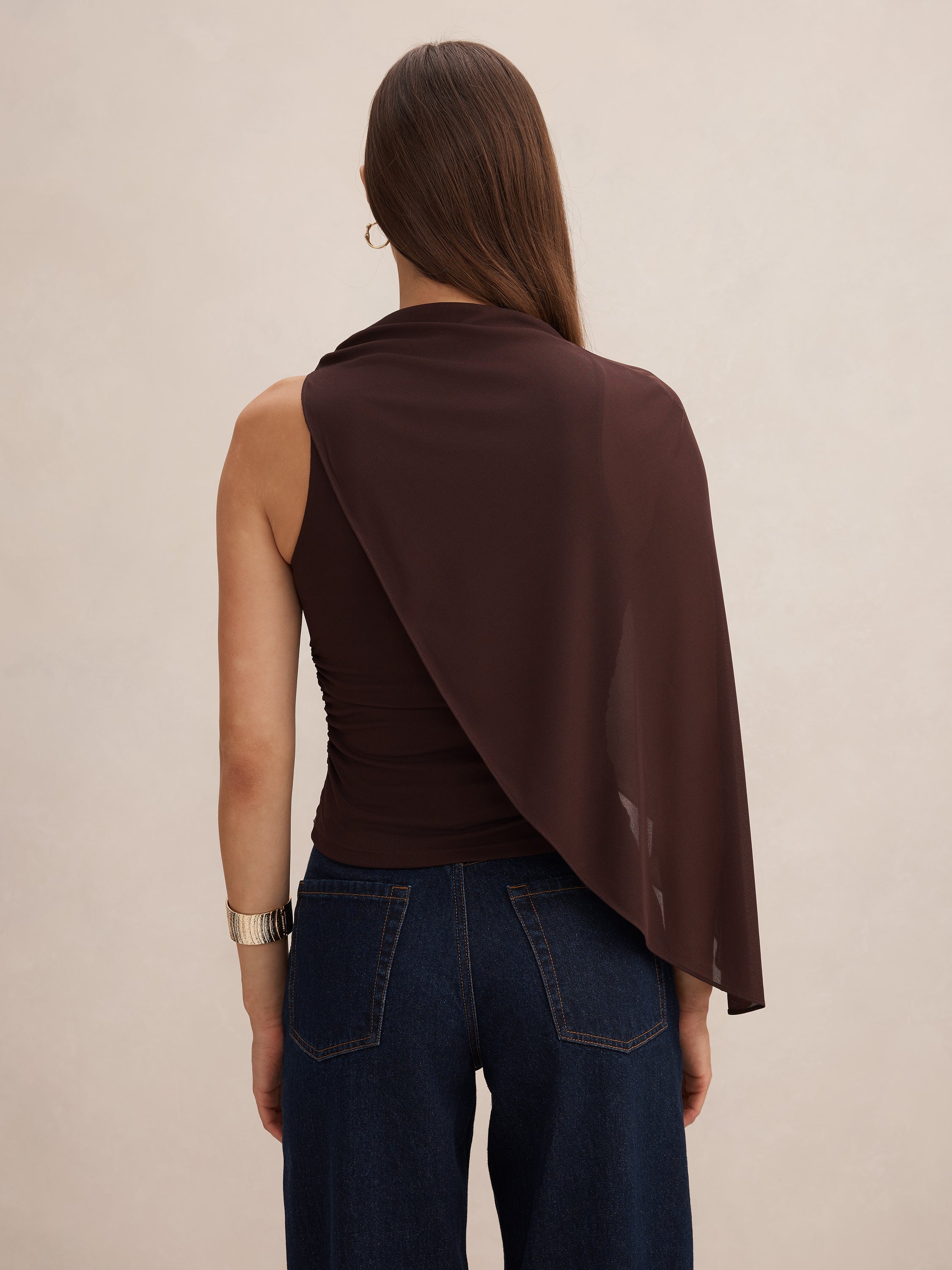 Rosalind Asymmetric Cape Top