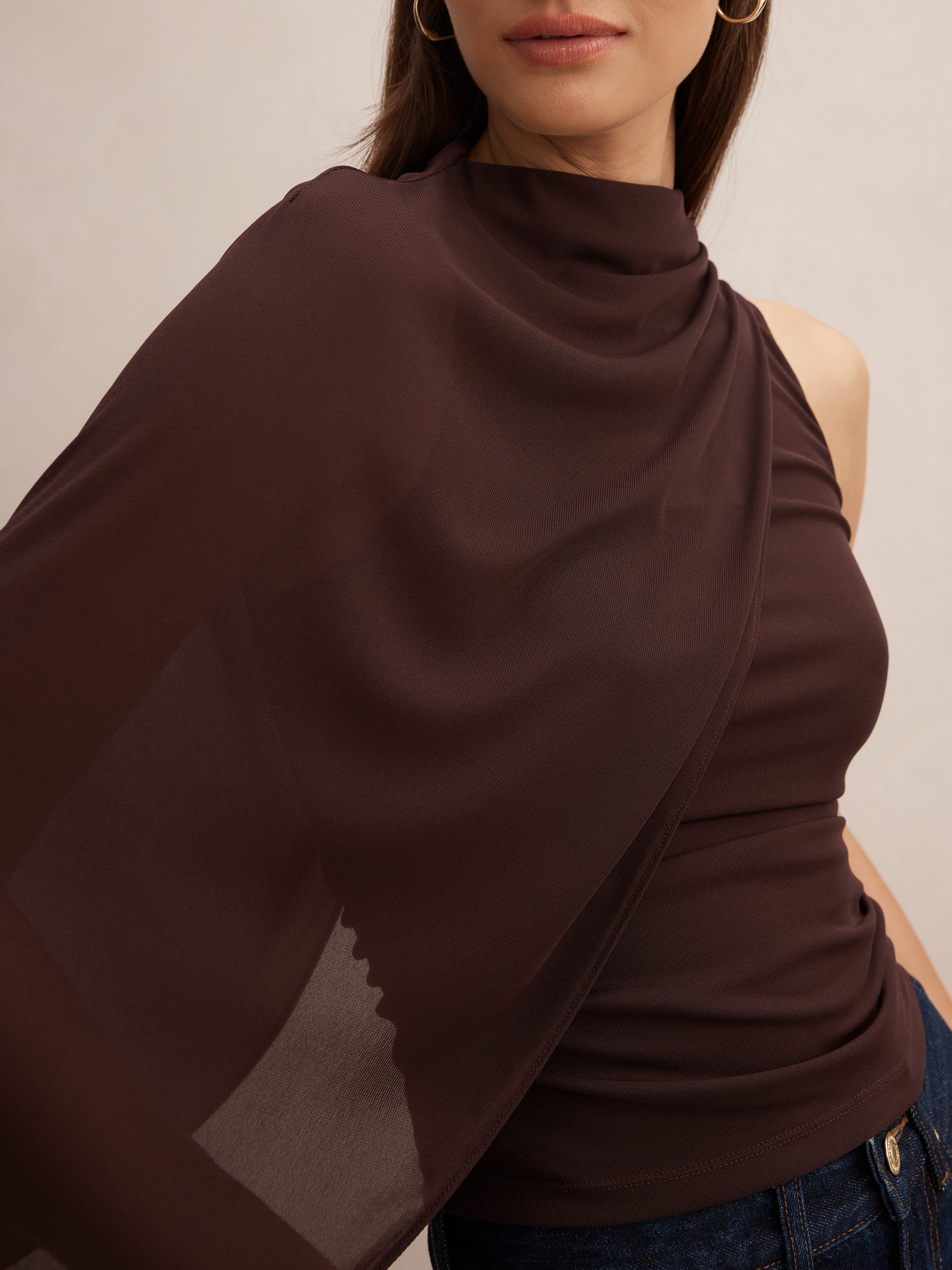 Rosalind Asymmetric Cape Top