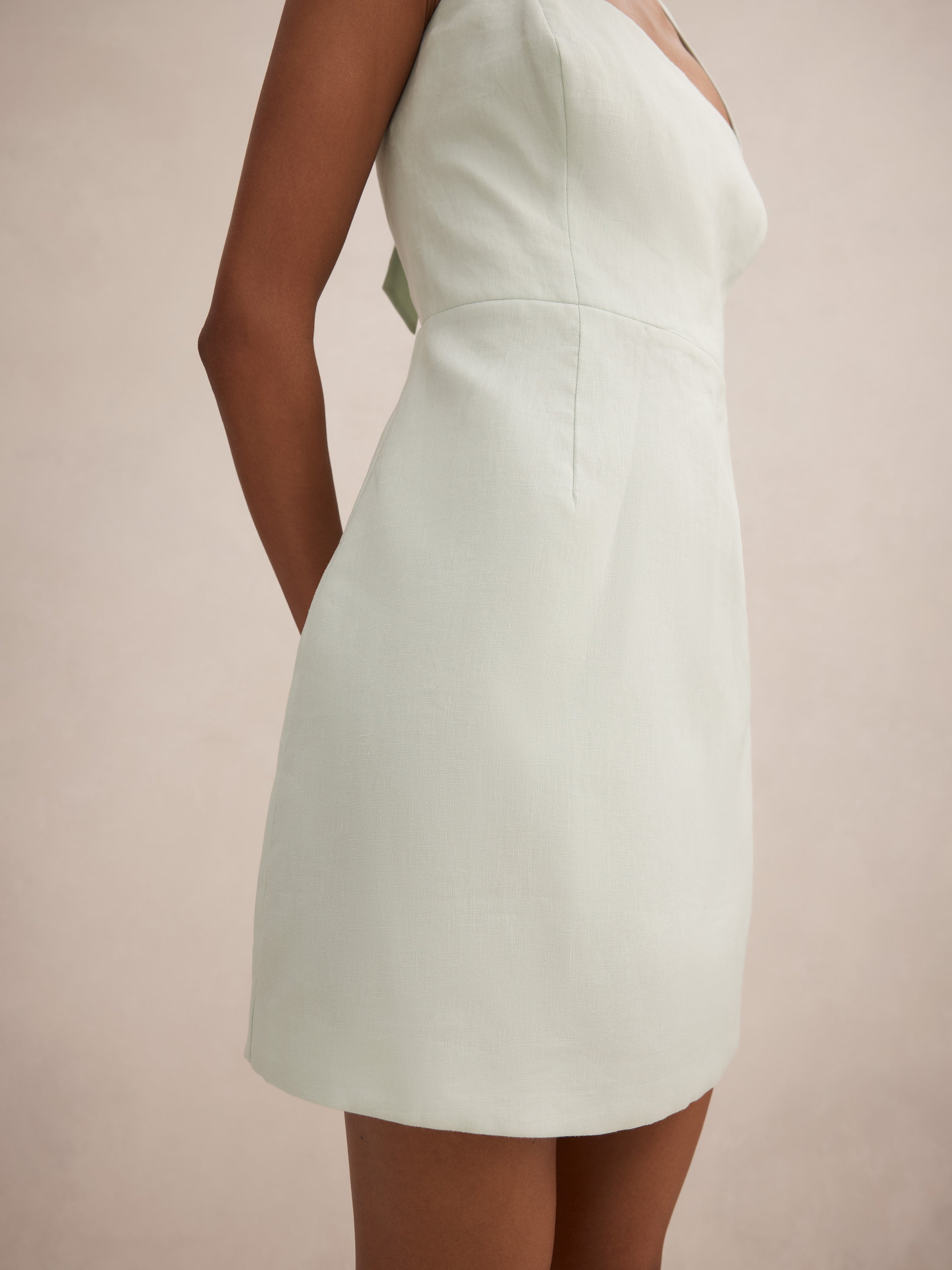 Jade Petite Halter Tie Mini Dress