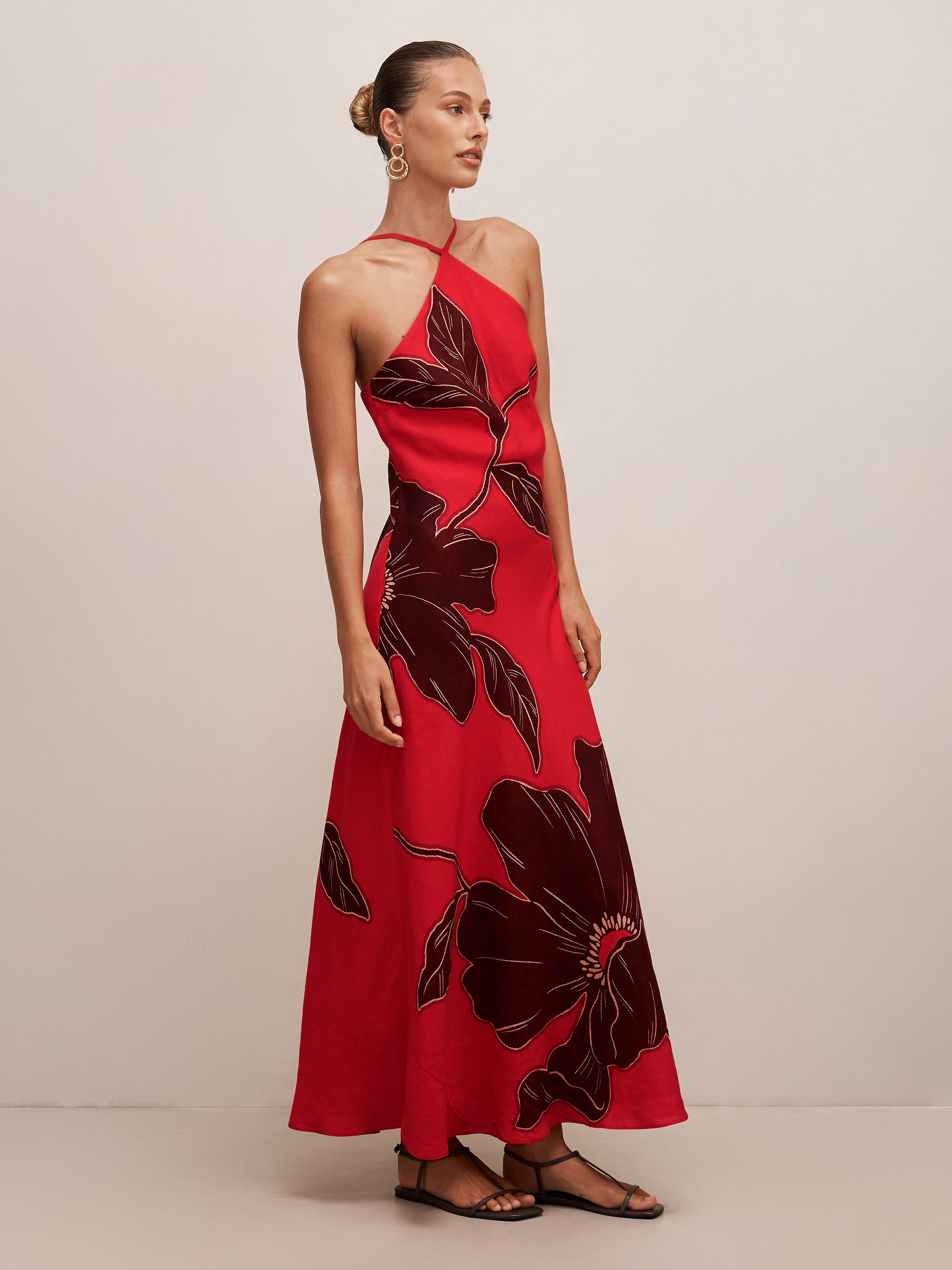 Nova Arrow Neck Maxi Dress