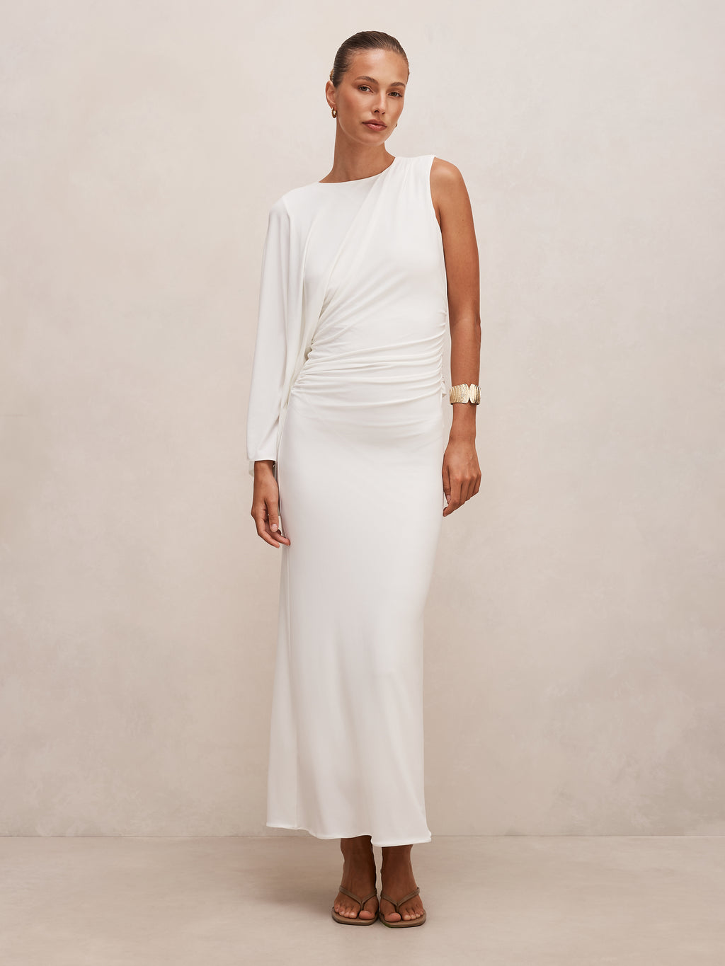 Fleur Cape Shoulder Maxi Dress