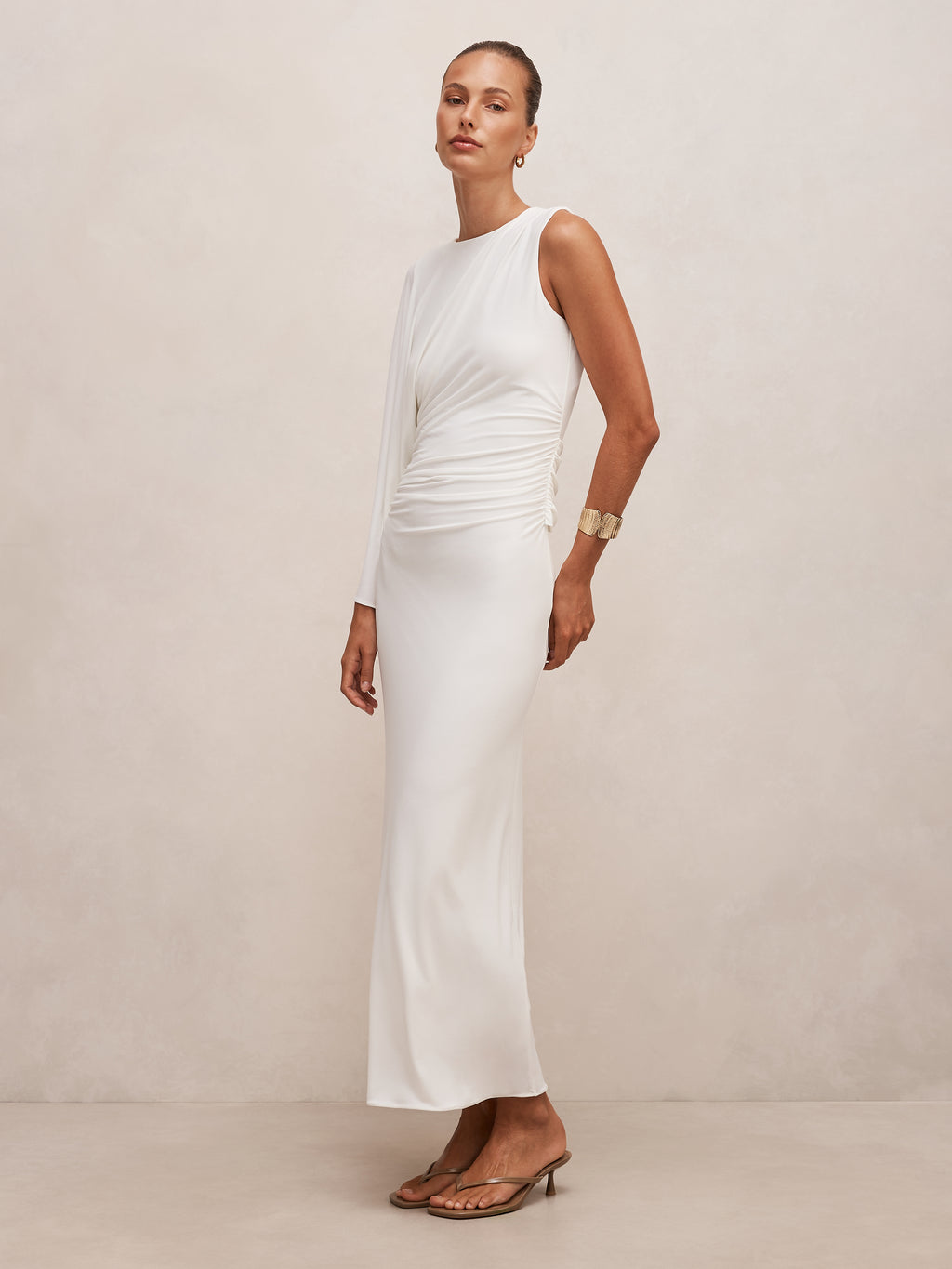 Fleur Cape Shoulder Maxi Dress