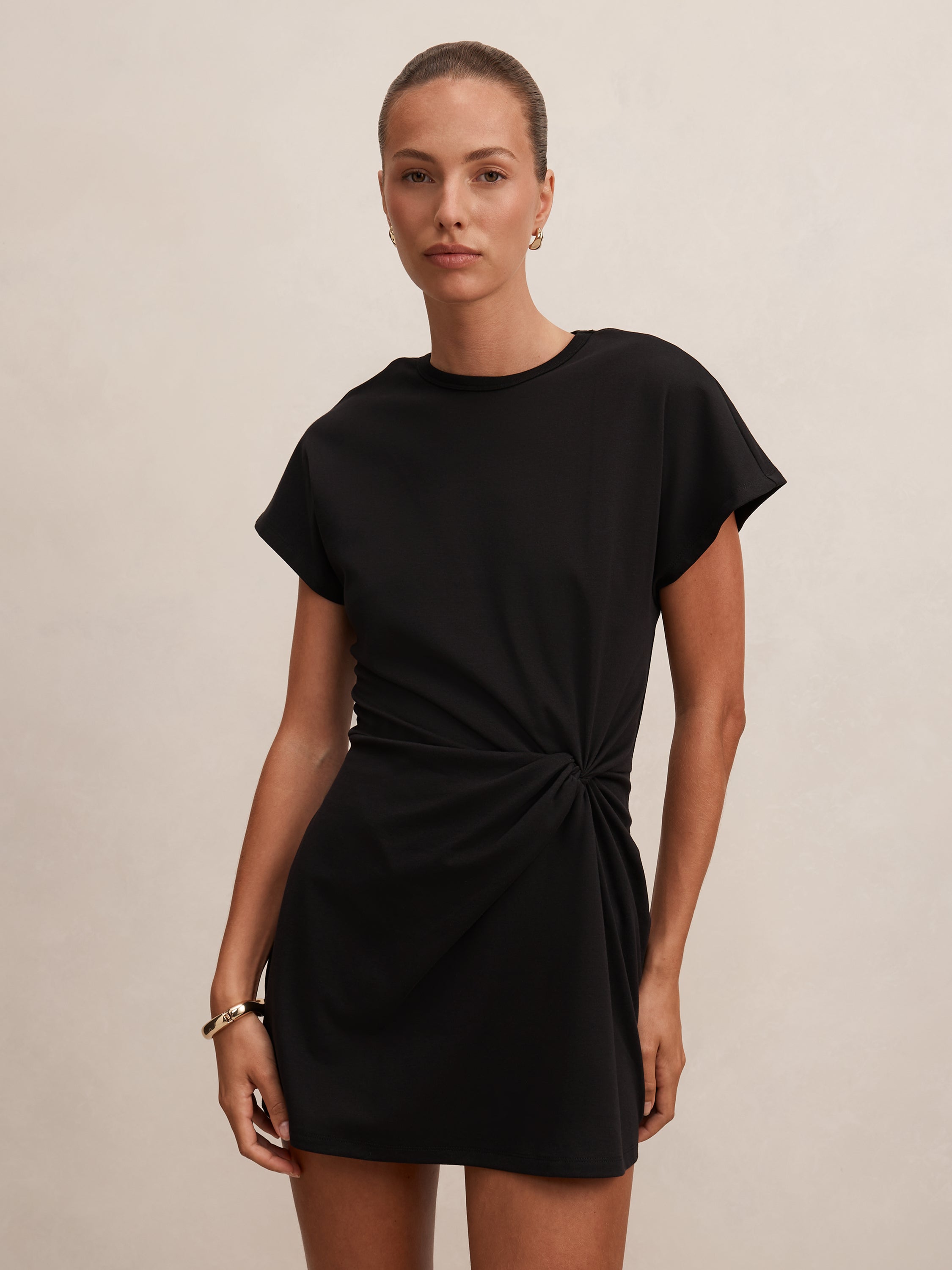Rose T-Shirt Twist Mini Dress