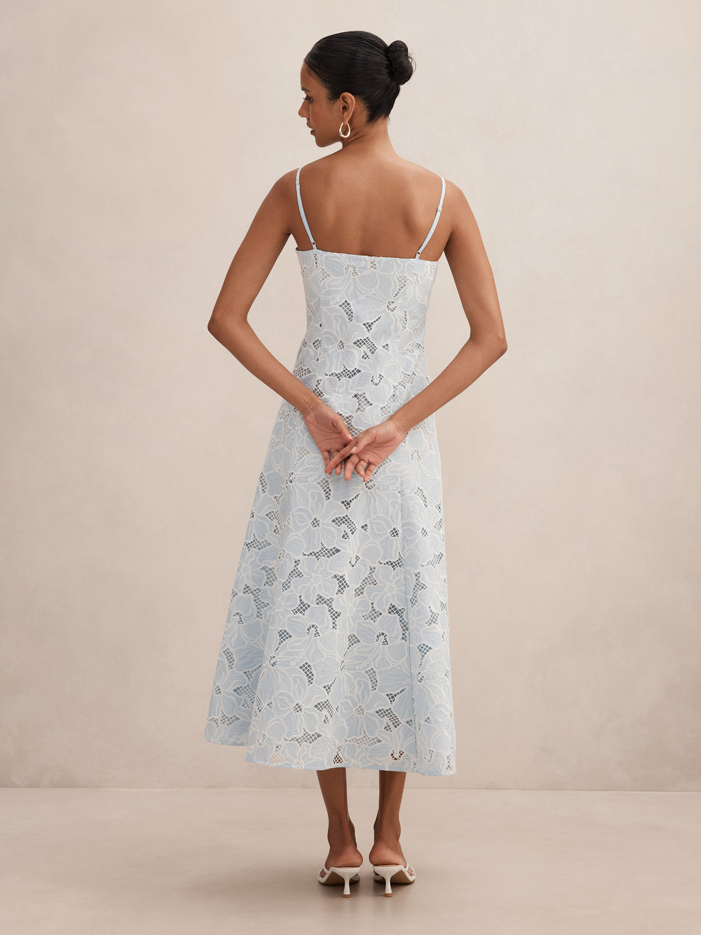 Millie Petite Embroidered Midi Dress