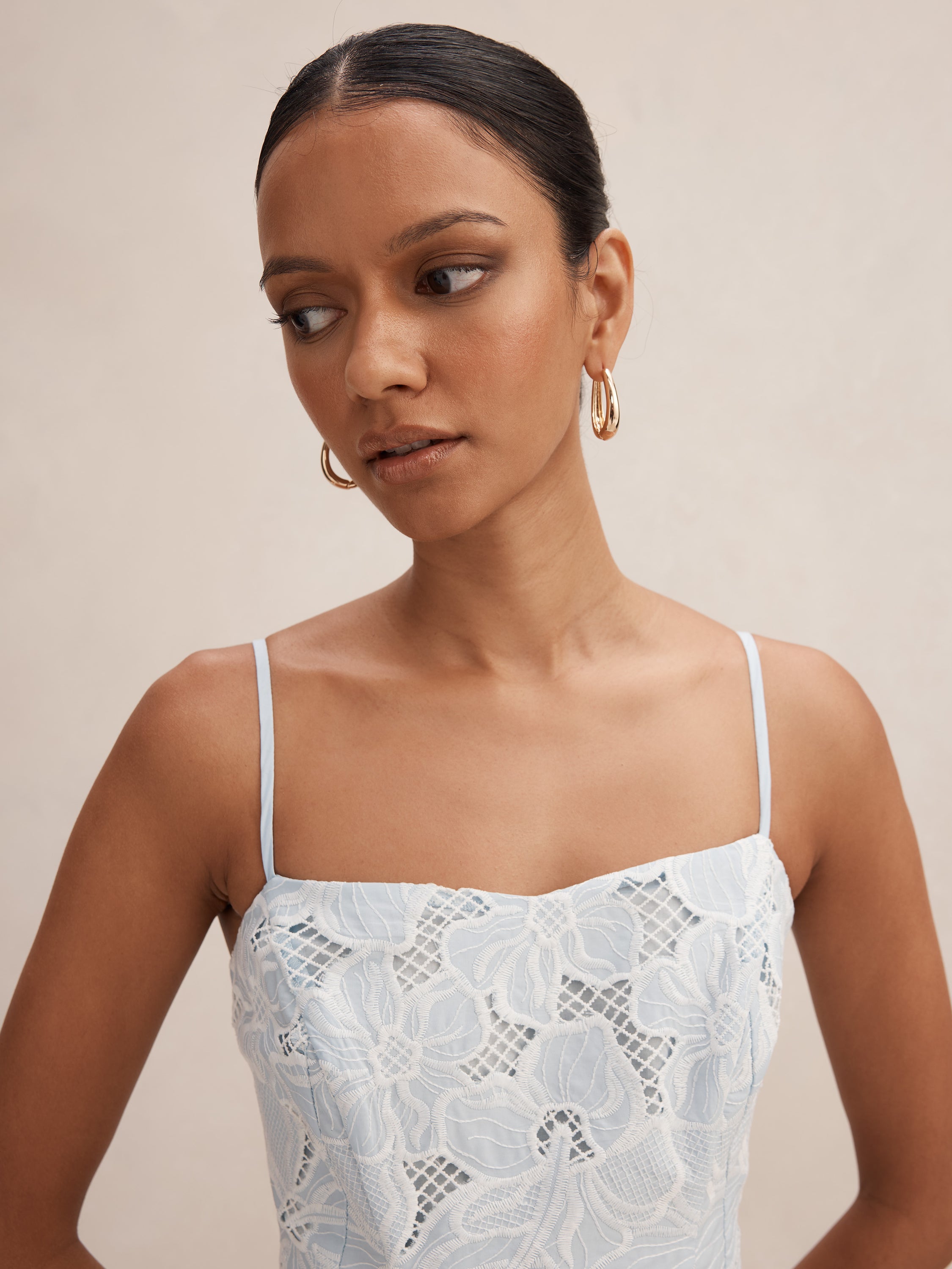 Millie Petite Embroidered Midi Dress