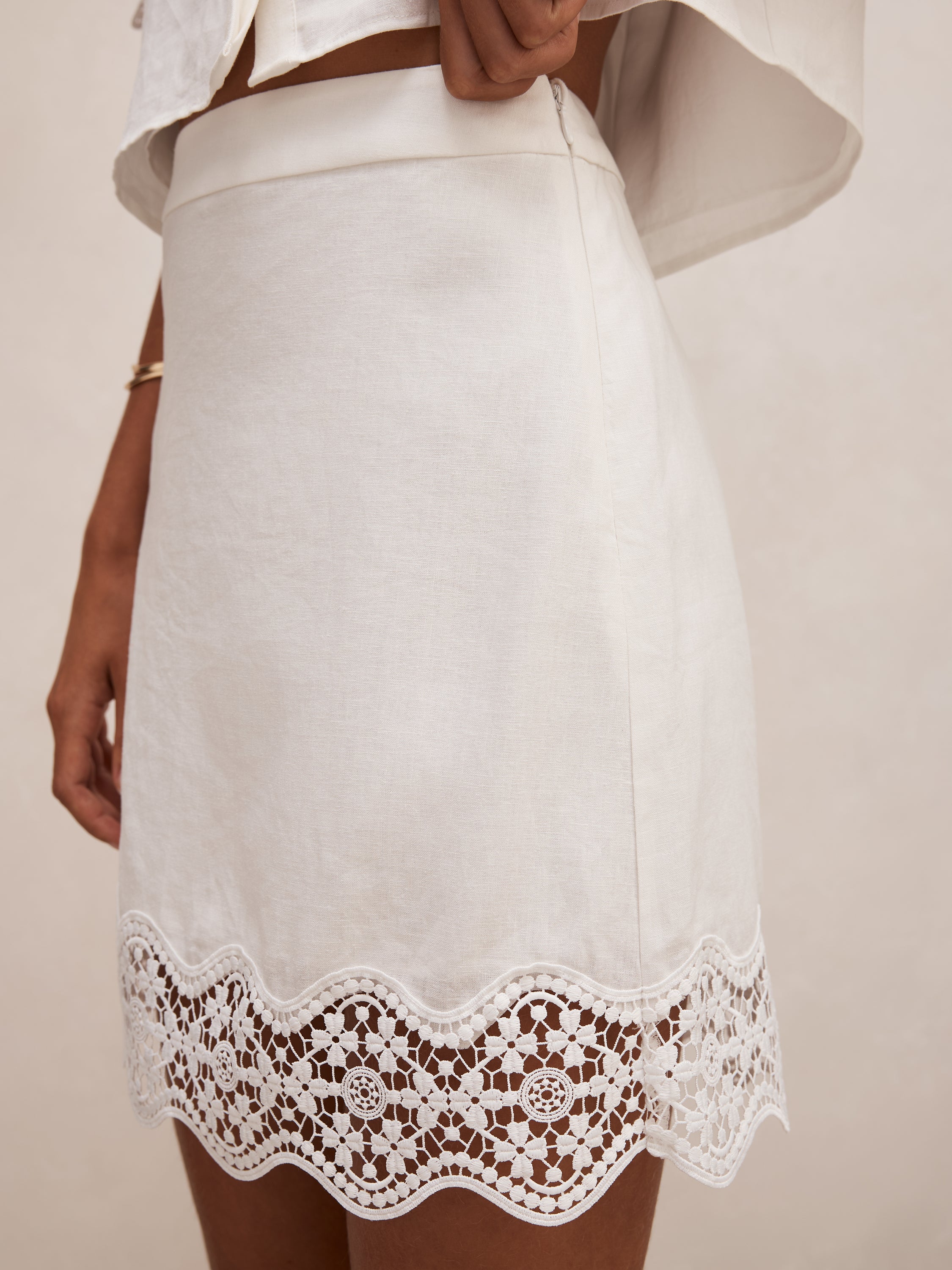Skye Trim Detail Mini Skirt