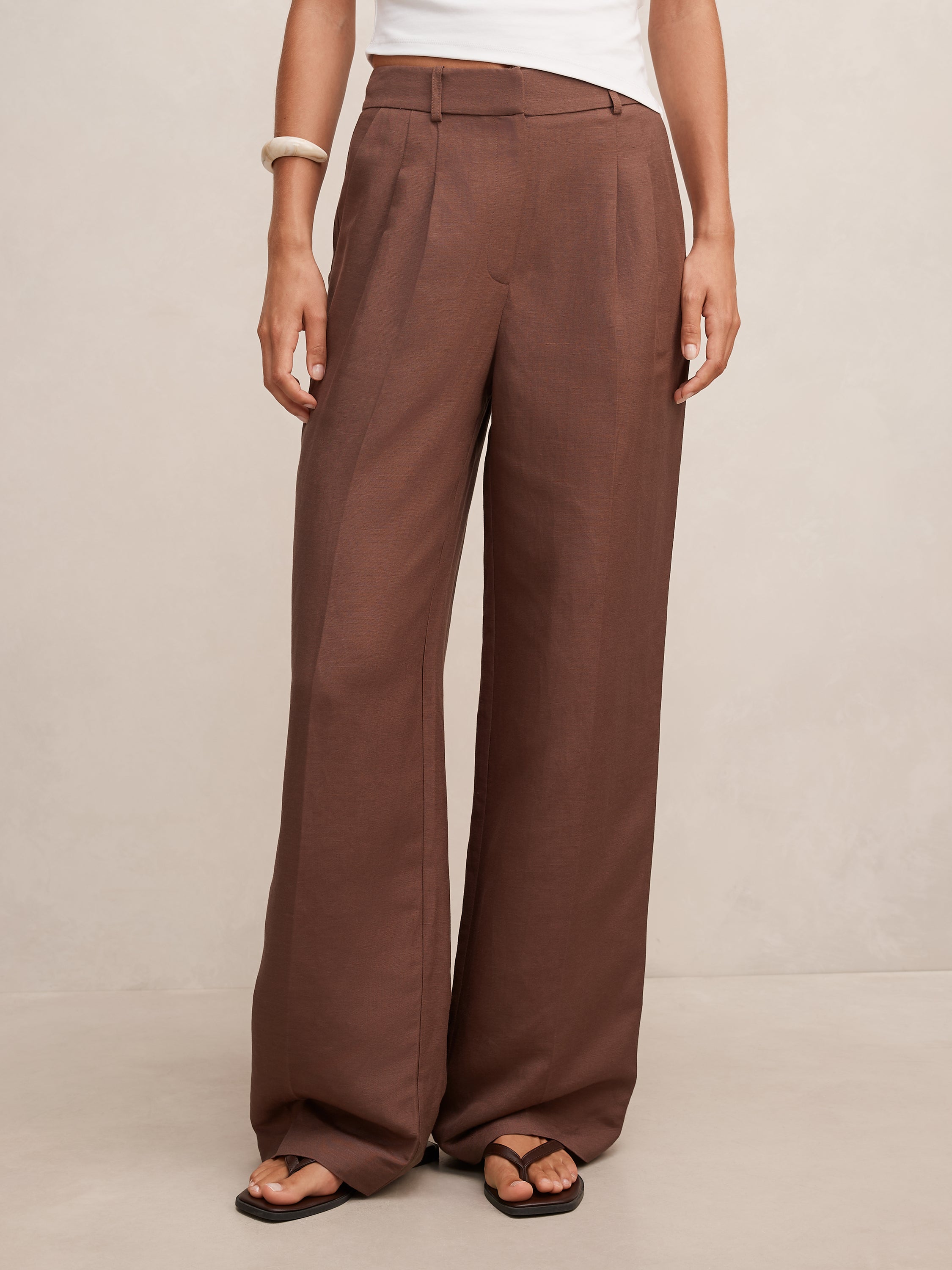 Eva Linen Wide Leg Pant