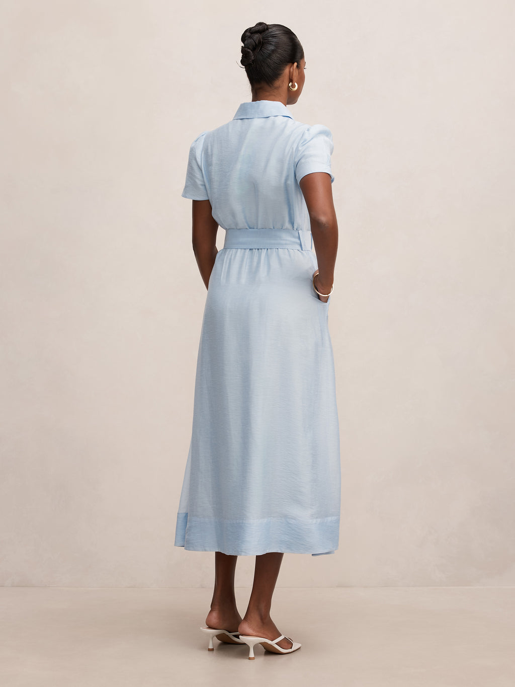 Avery Petite Short Sleeve Midi Dress