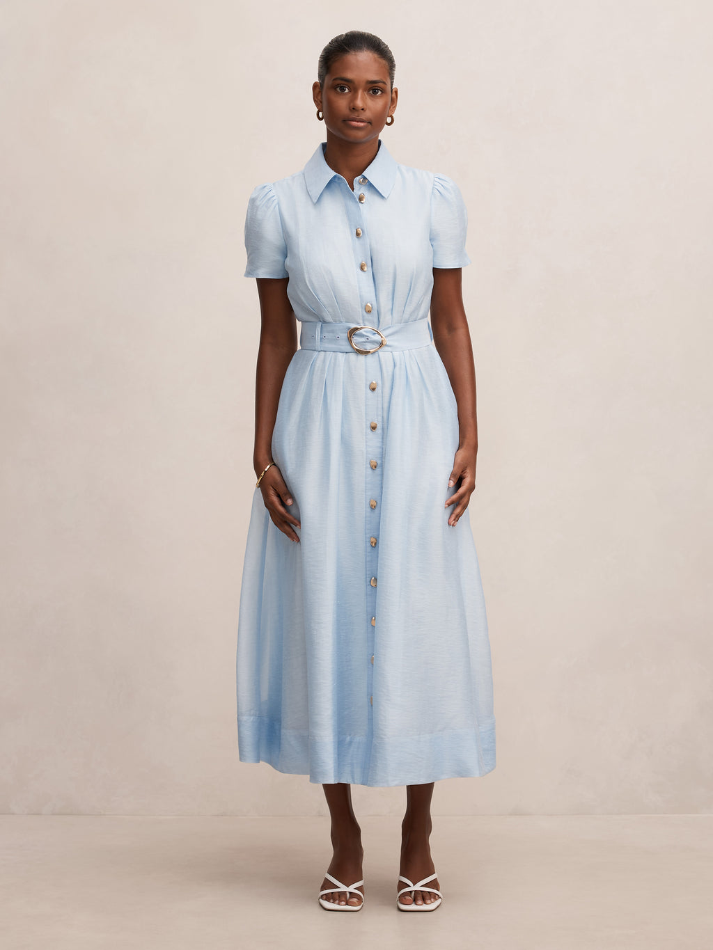 Avery Petite Short Sleeve Midi Dress