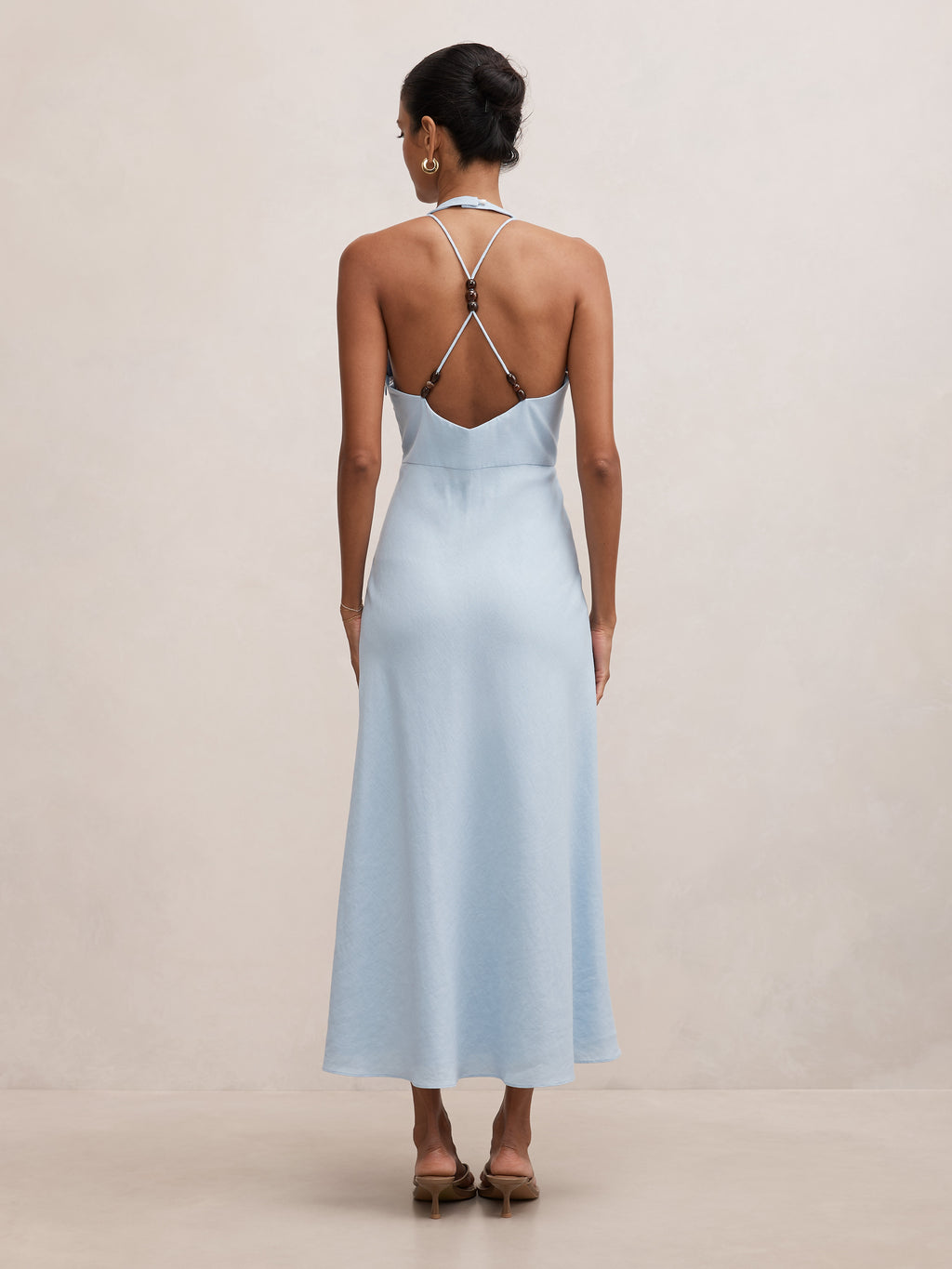 Soraya Petite Beaded Back Midi Dress