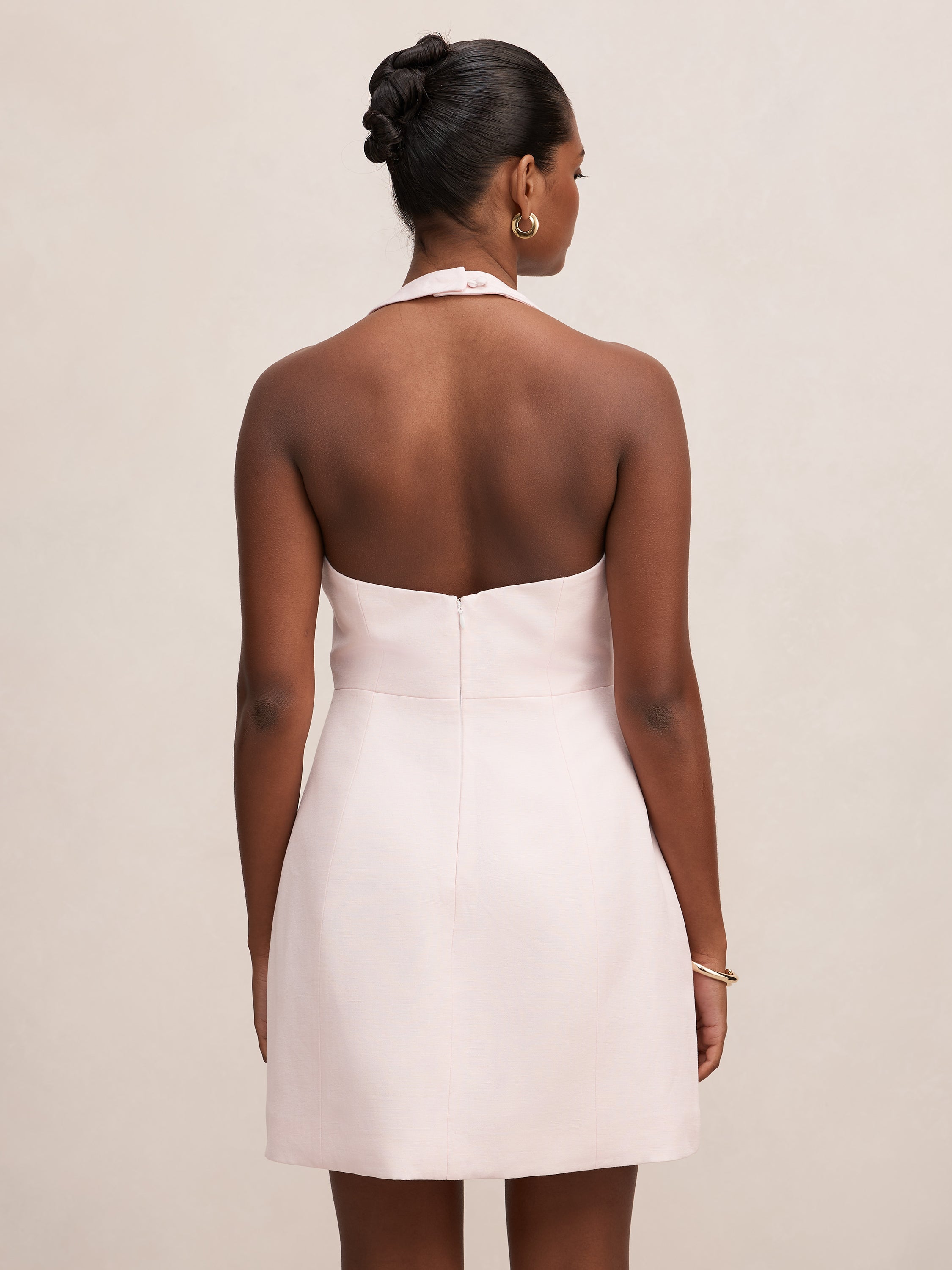 Corinna Petite Halter Mini Dress