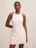 Corinna Petite Halter Mini Dress