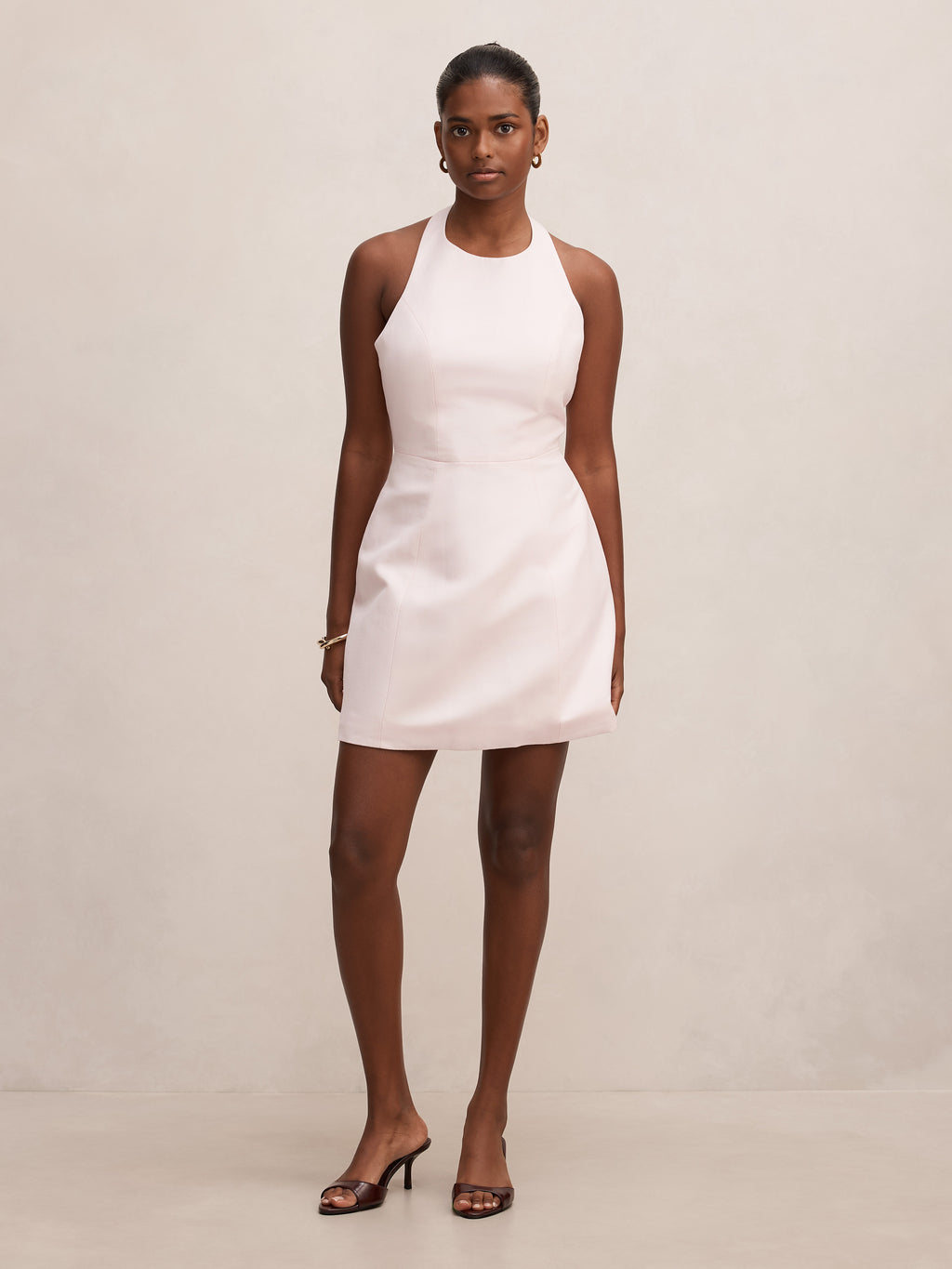 Corinna Petite Halter Mini Dress