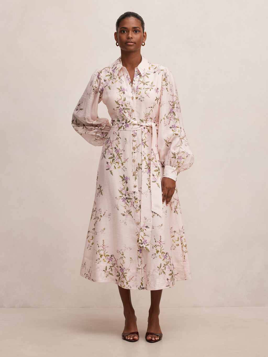 Hazel Petite Shirt Midi Dress