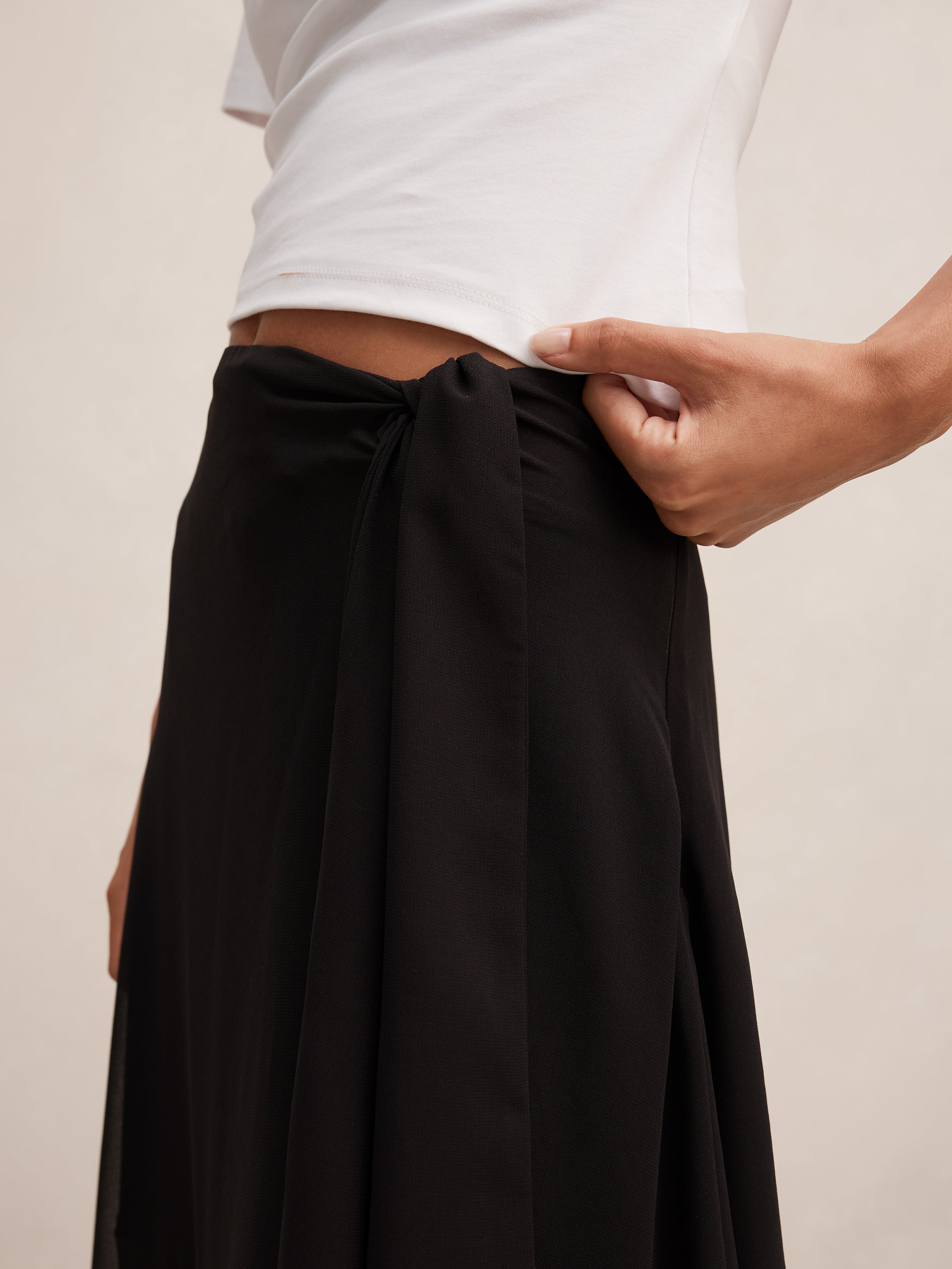 Rae Tie Midi Skirt