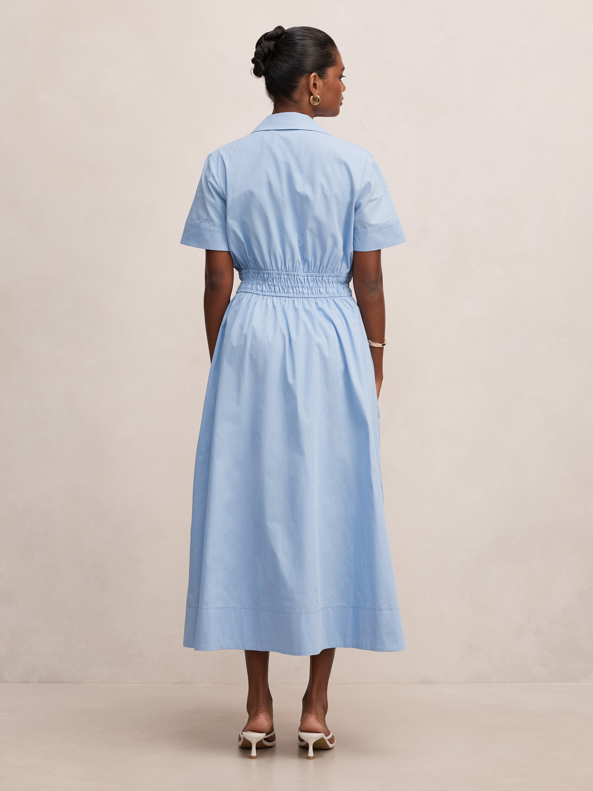 Brynn Petite Elastic Waist Midi Dress