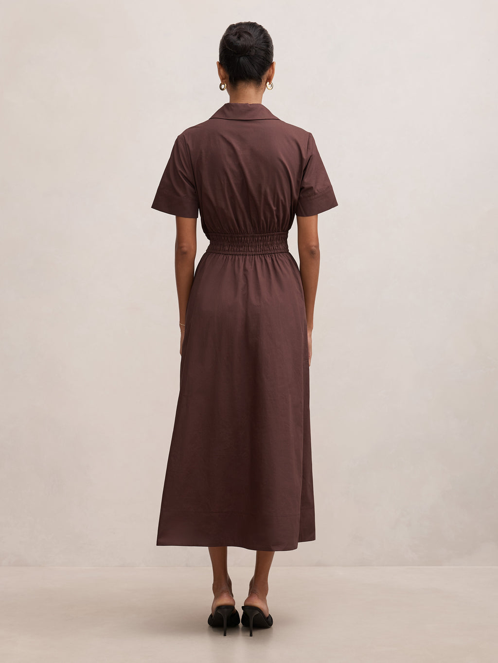 Brynn Petite Elastic Waist Midi Dress
