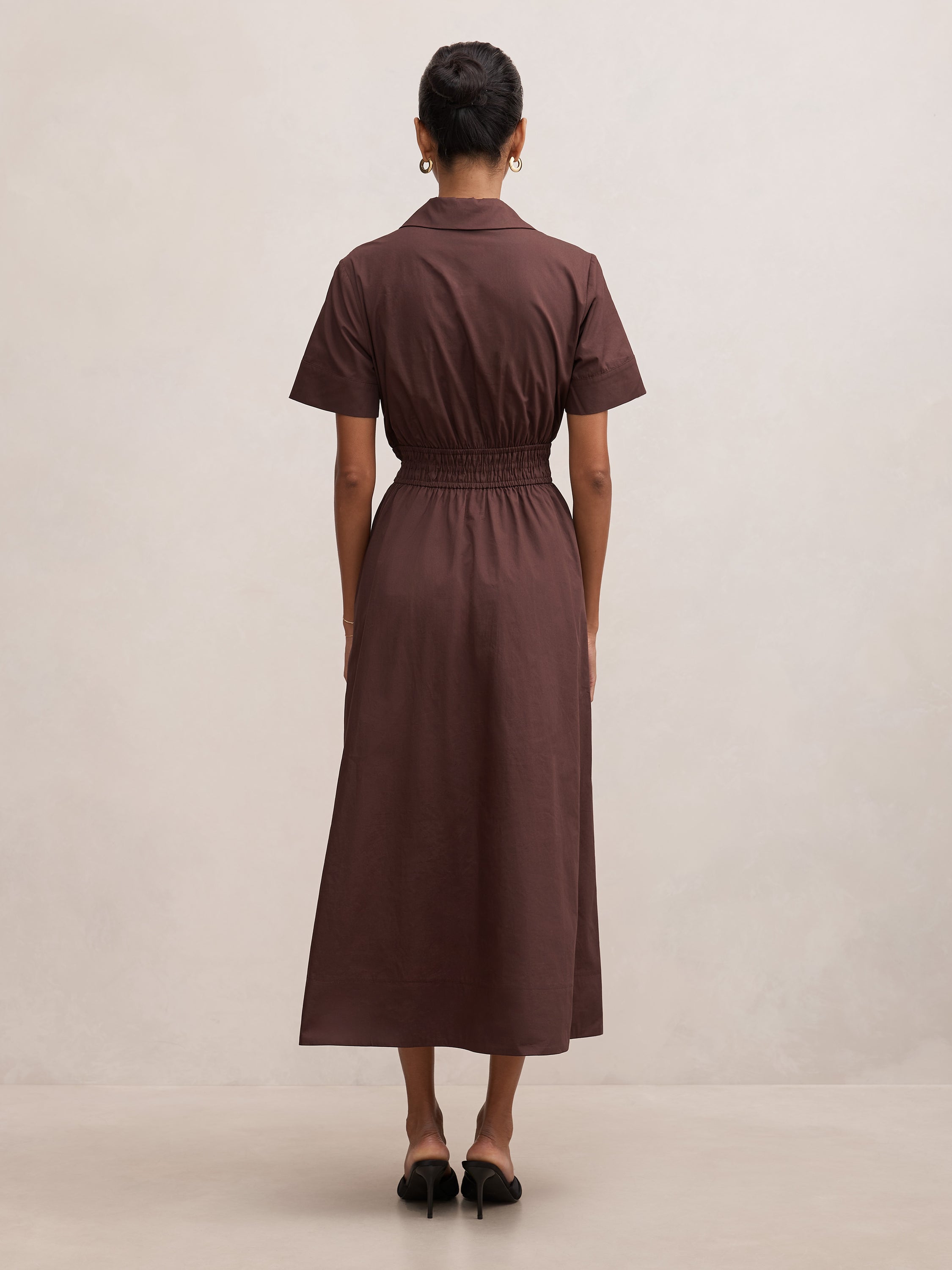 Brynn Petite Elastic Waist Midi Dress