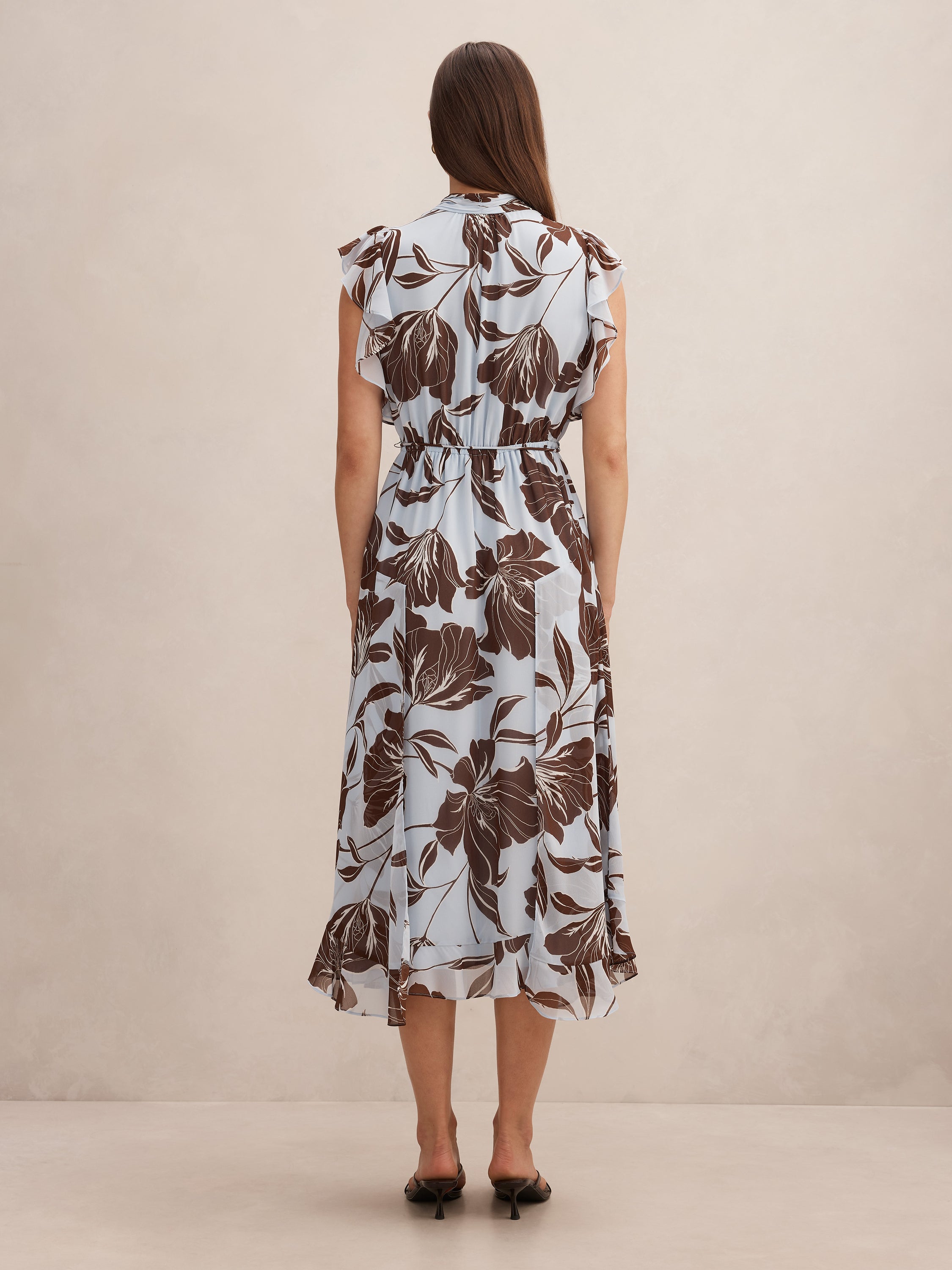 Maxwell Flutter Sleeve Midi Dress