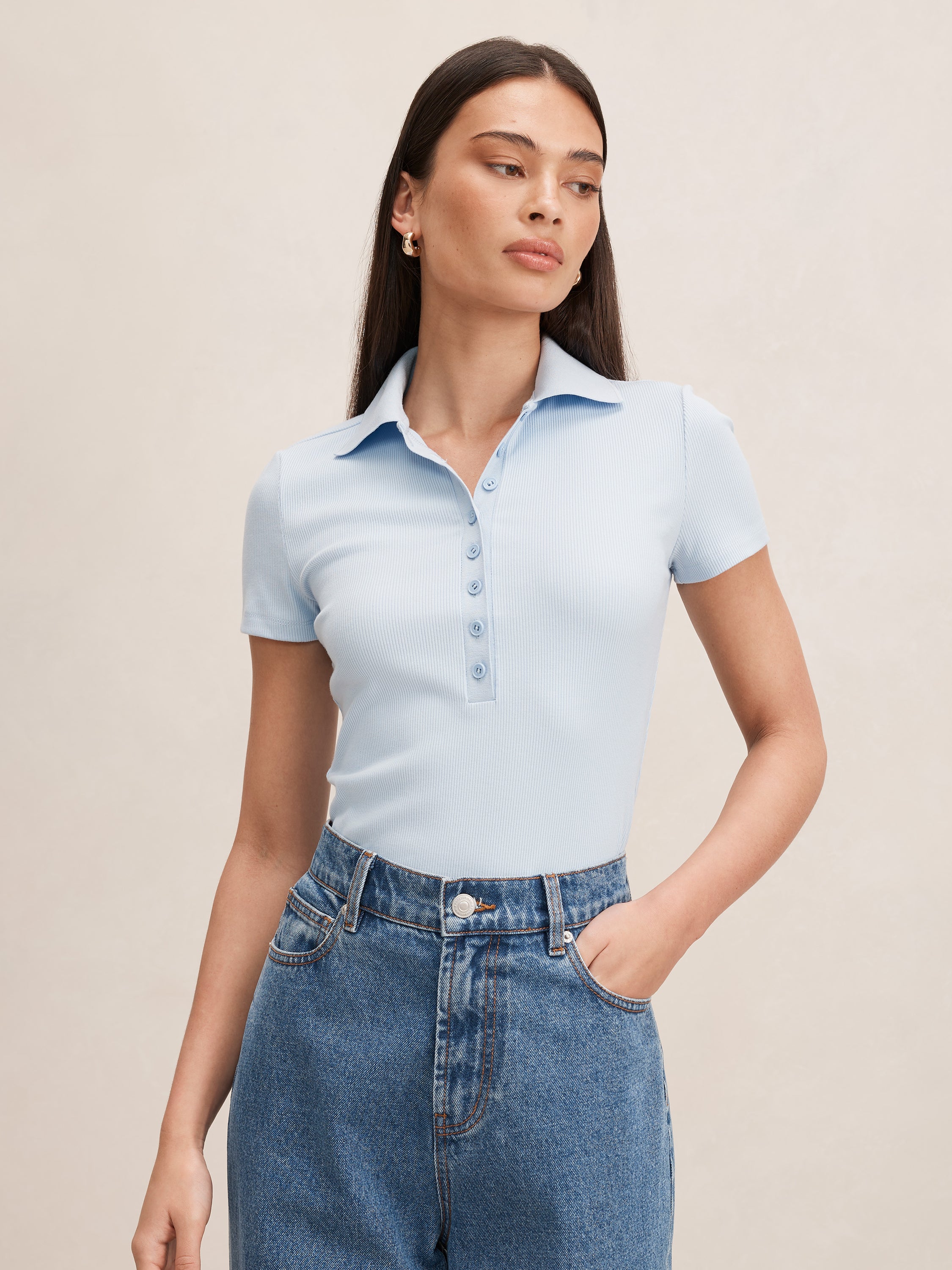 Aaliyah Ribbed Polo