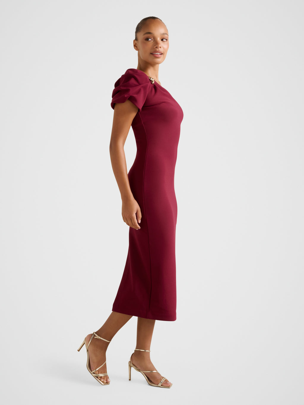 Linda One Shoulder Midi Dress