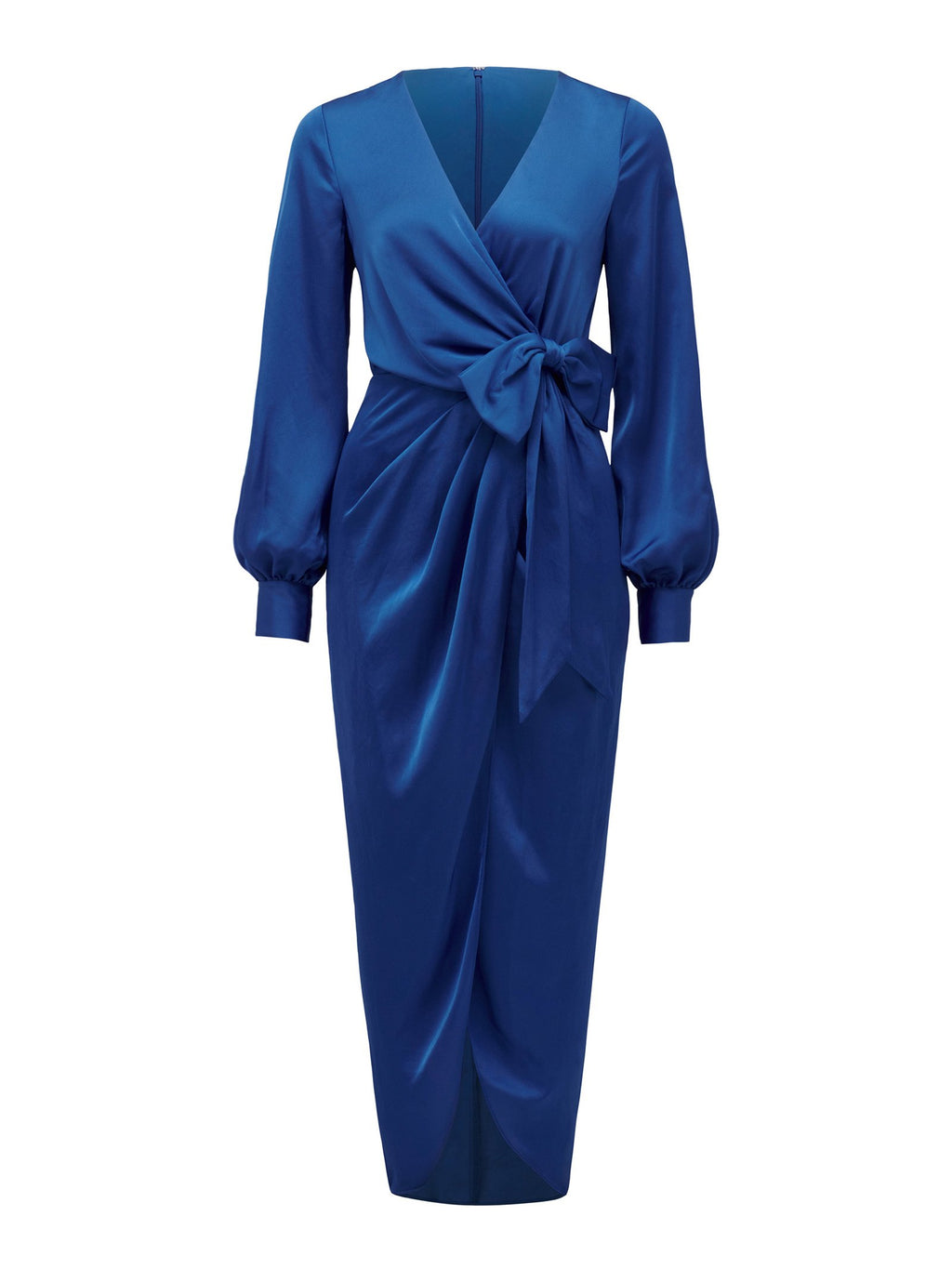 Mirella Wrap Satin Midi Dress