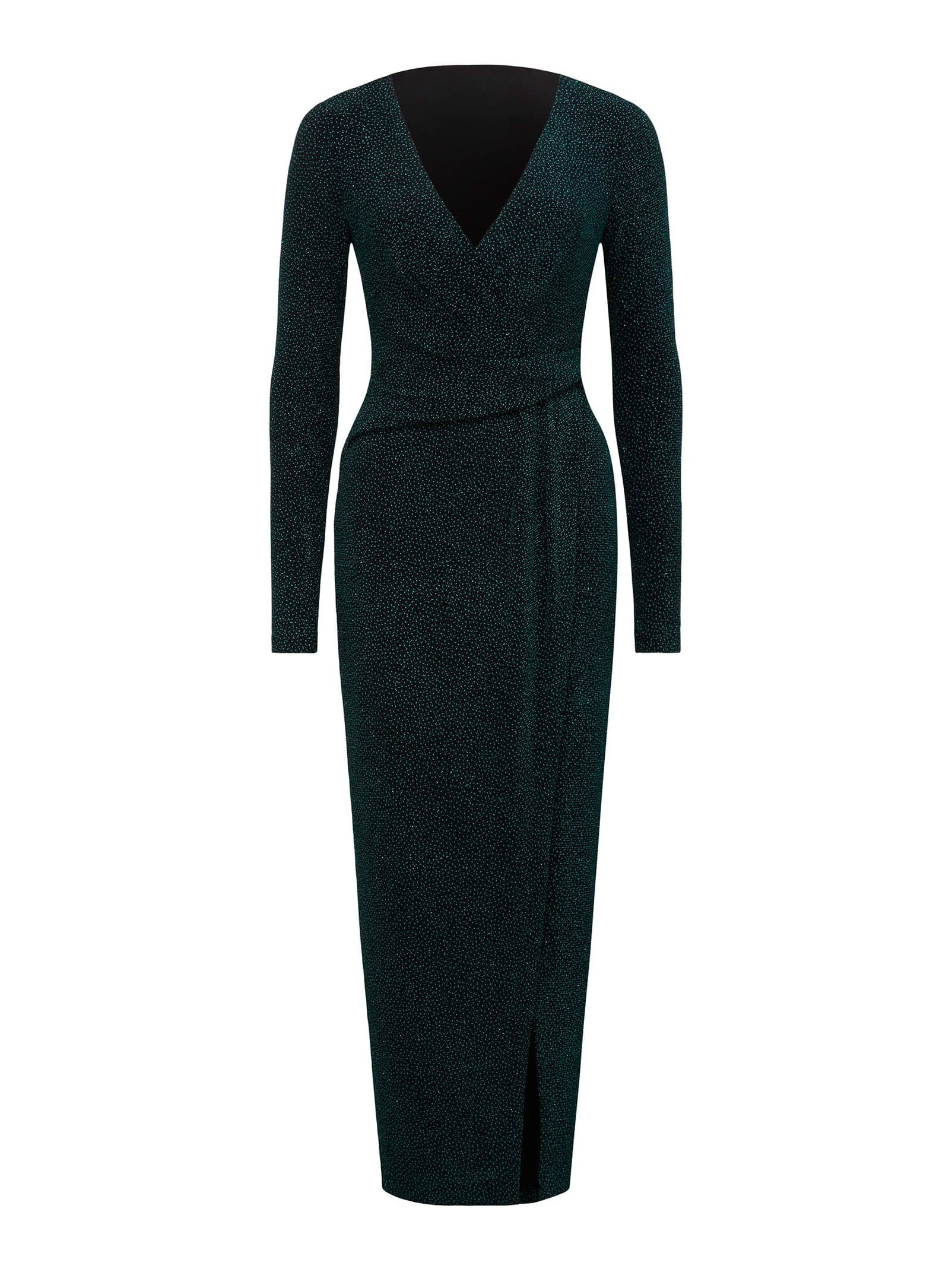  Joslin Glitter Wrap Midi Dress