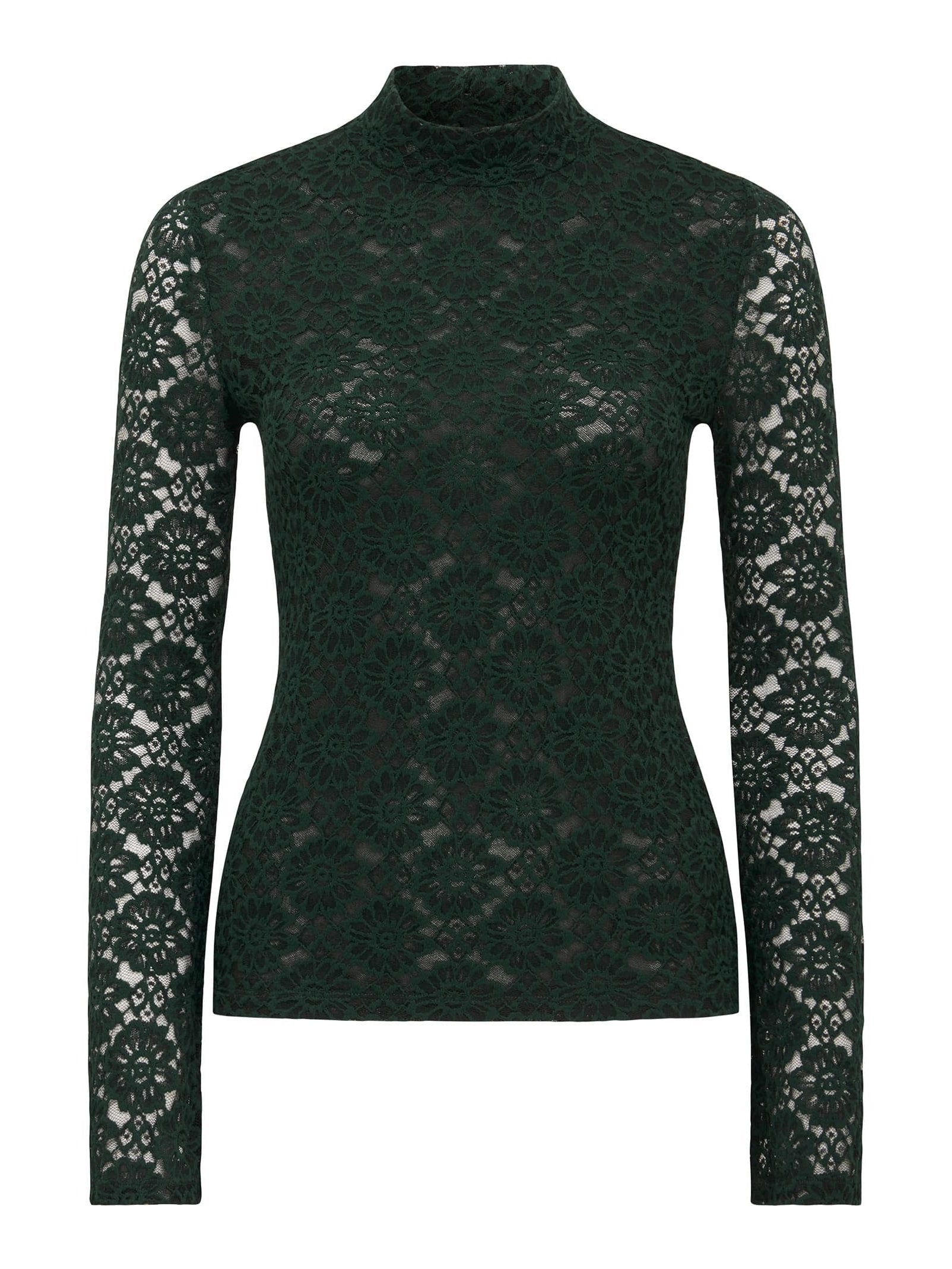 Rachel High Neck Lace Top