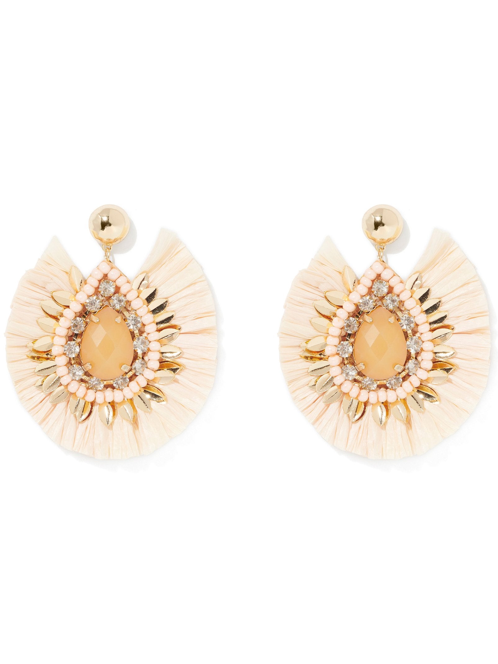 Kiki Stone & Raffia Earring