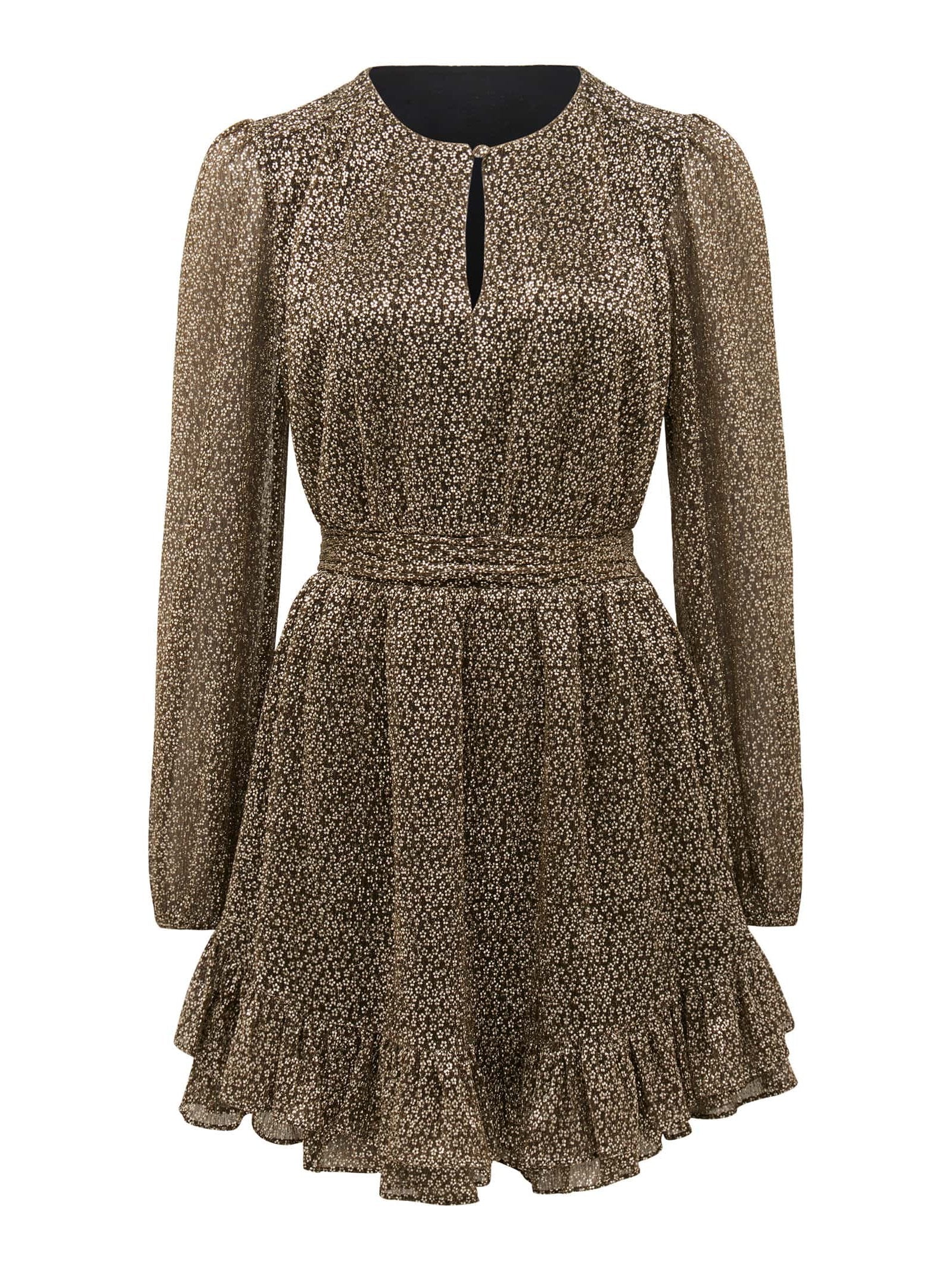 Goldie Long Sleeve Plisse Mini Dress