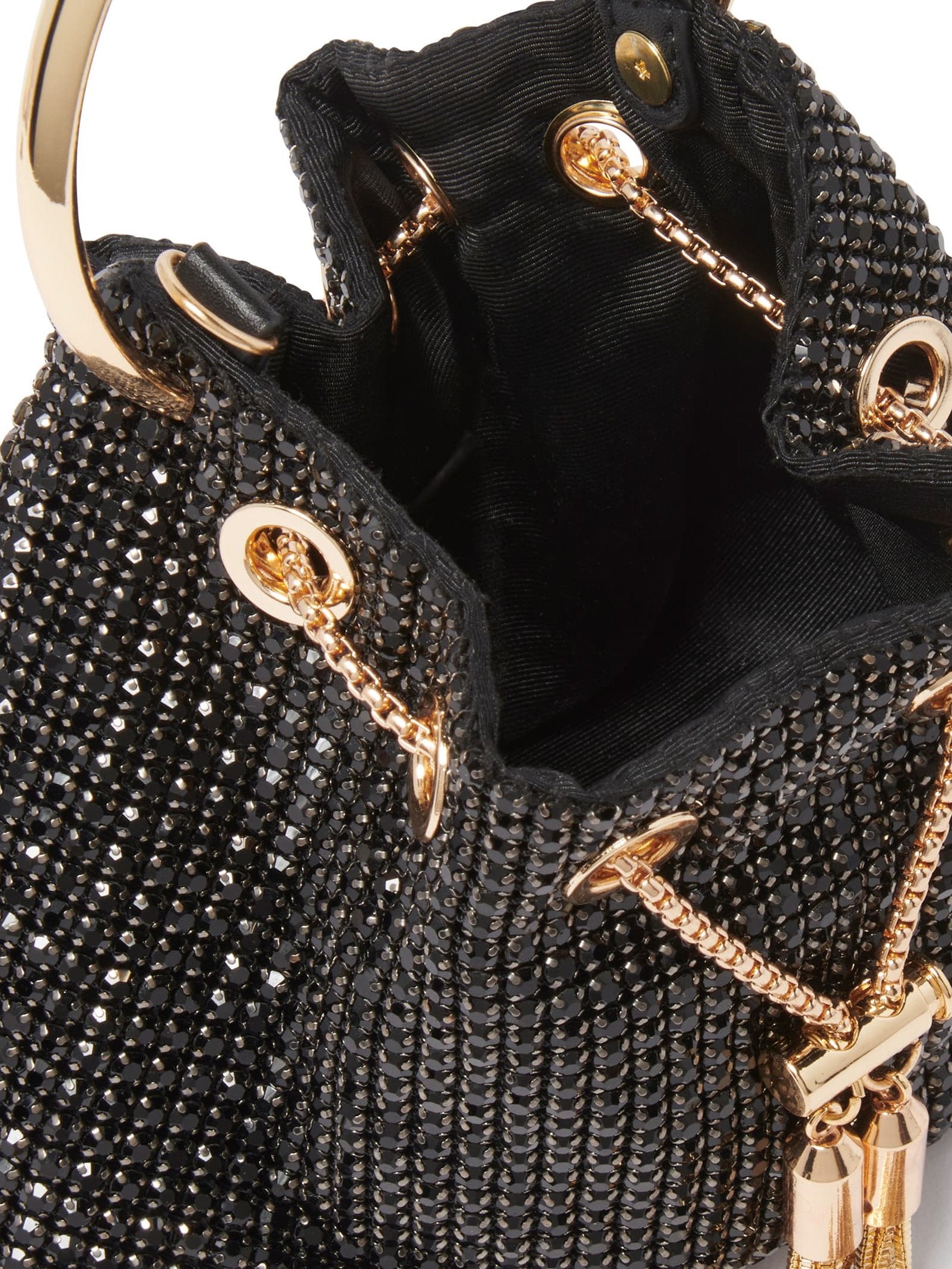  Skylah Sparkle Metal Handle Clutch