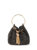 Skylah Sparkle Metal Handle Clutch