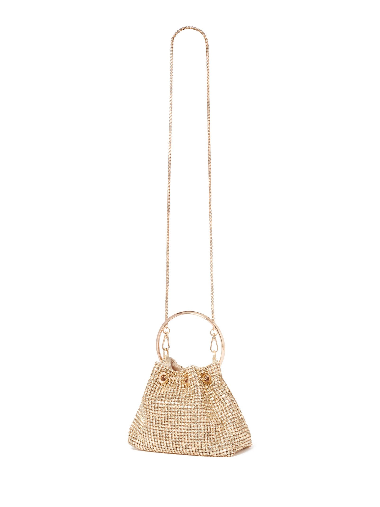  Skylah Sparkle Metal Handle Clutch