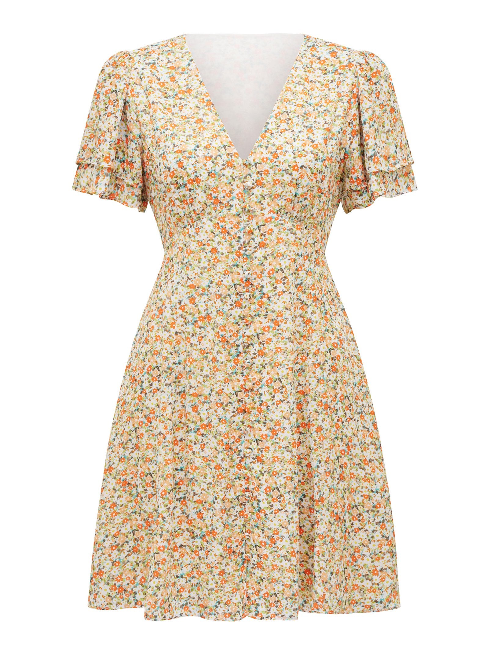 Pria Button Through Mini Dress