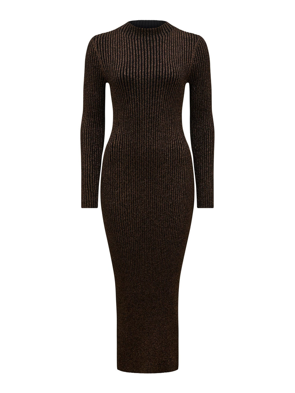  Eliza Ribbed Column Midi Dress