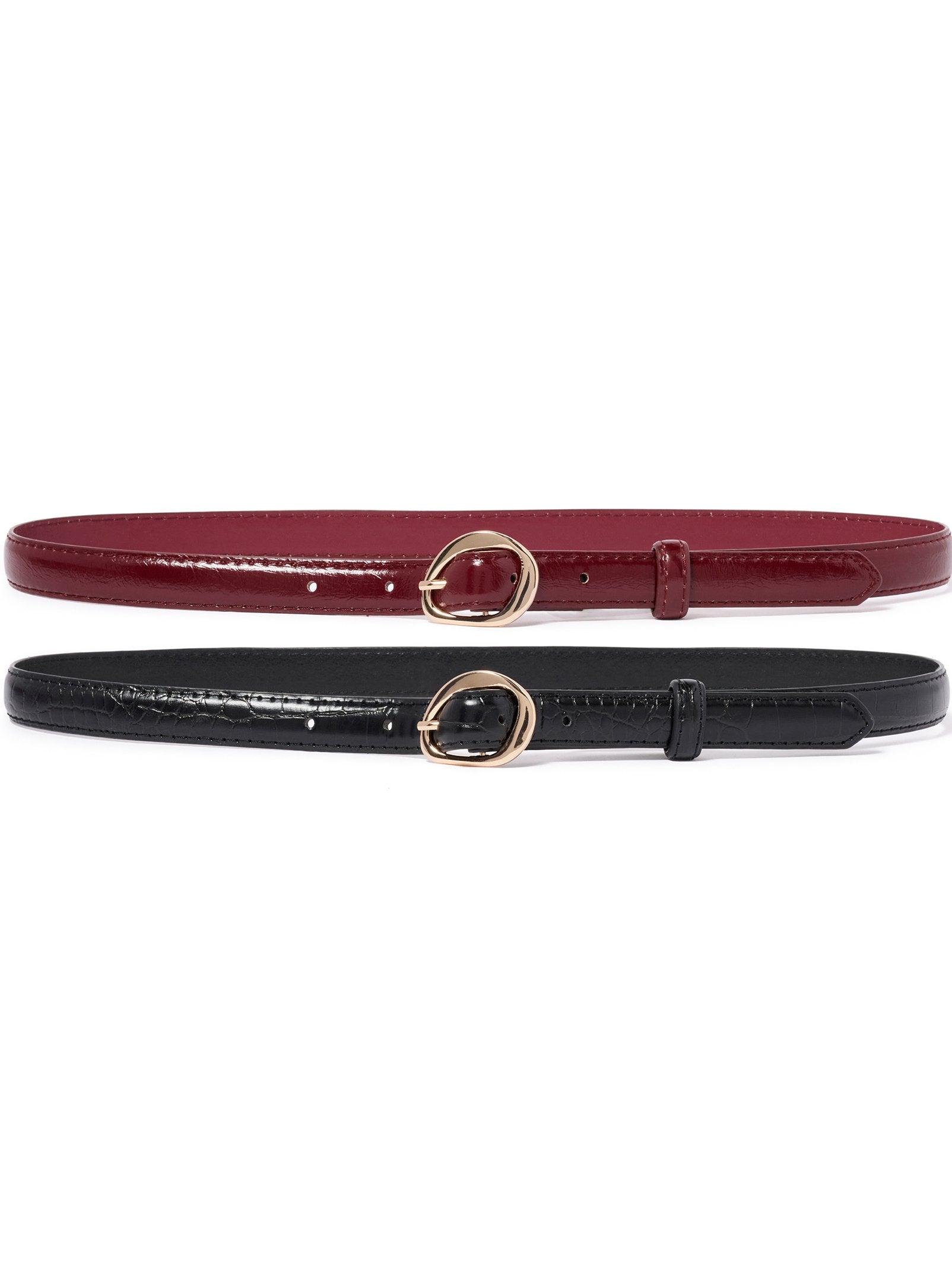 Ali 2 Pack Abstract Buckle Belt