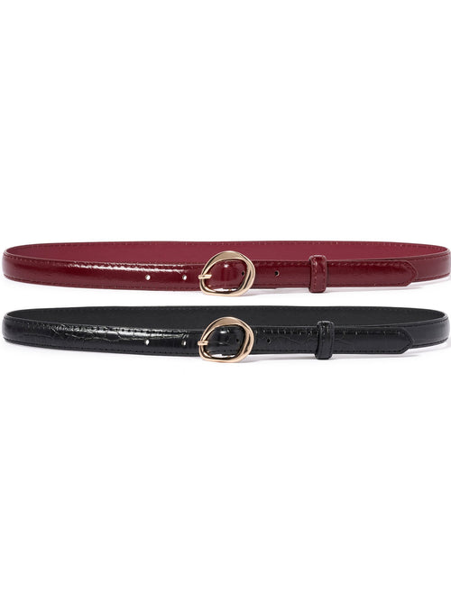 Ali 2 Pack Abstract Buckle Belt