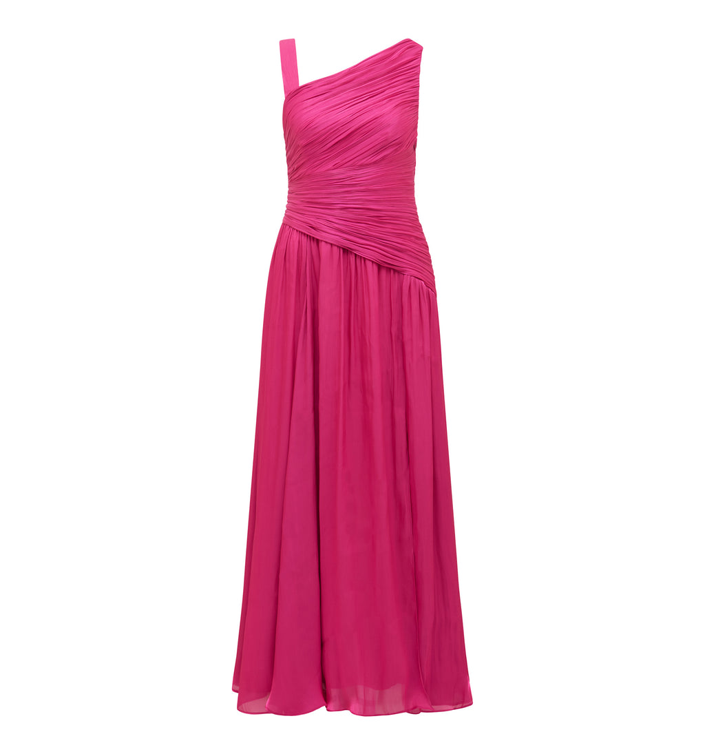 Nya Metallic Asym Maxi Dress