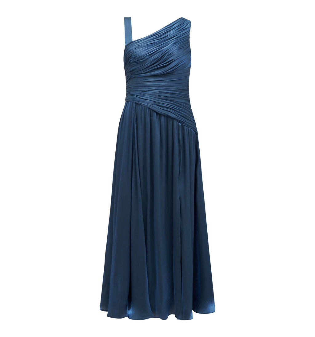 Nya Petite Metallic Asym Maxi Dress