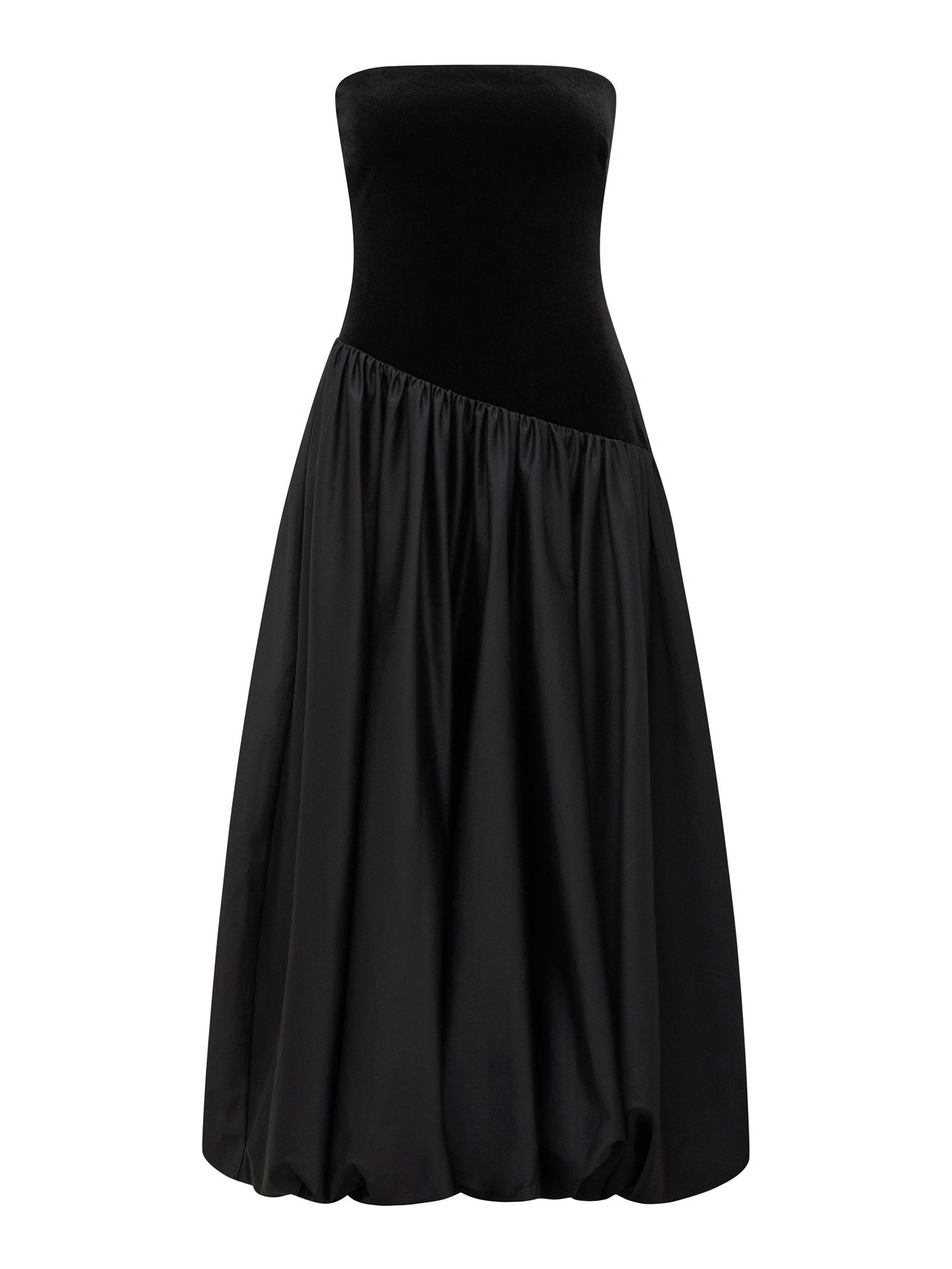  Delilah Velvet Bubble Hem Midi Dress