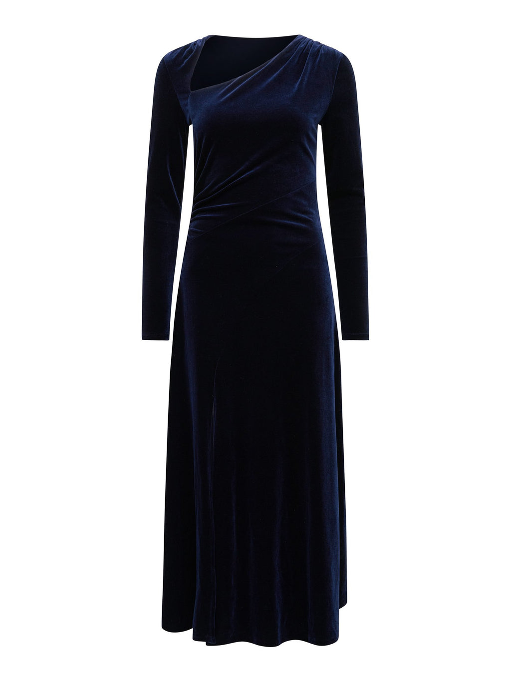  Sawyer Asym Velvet Drape Dress